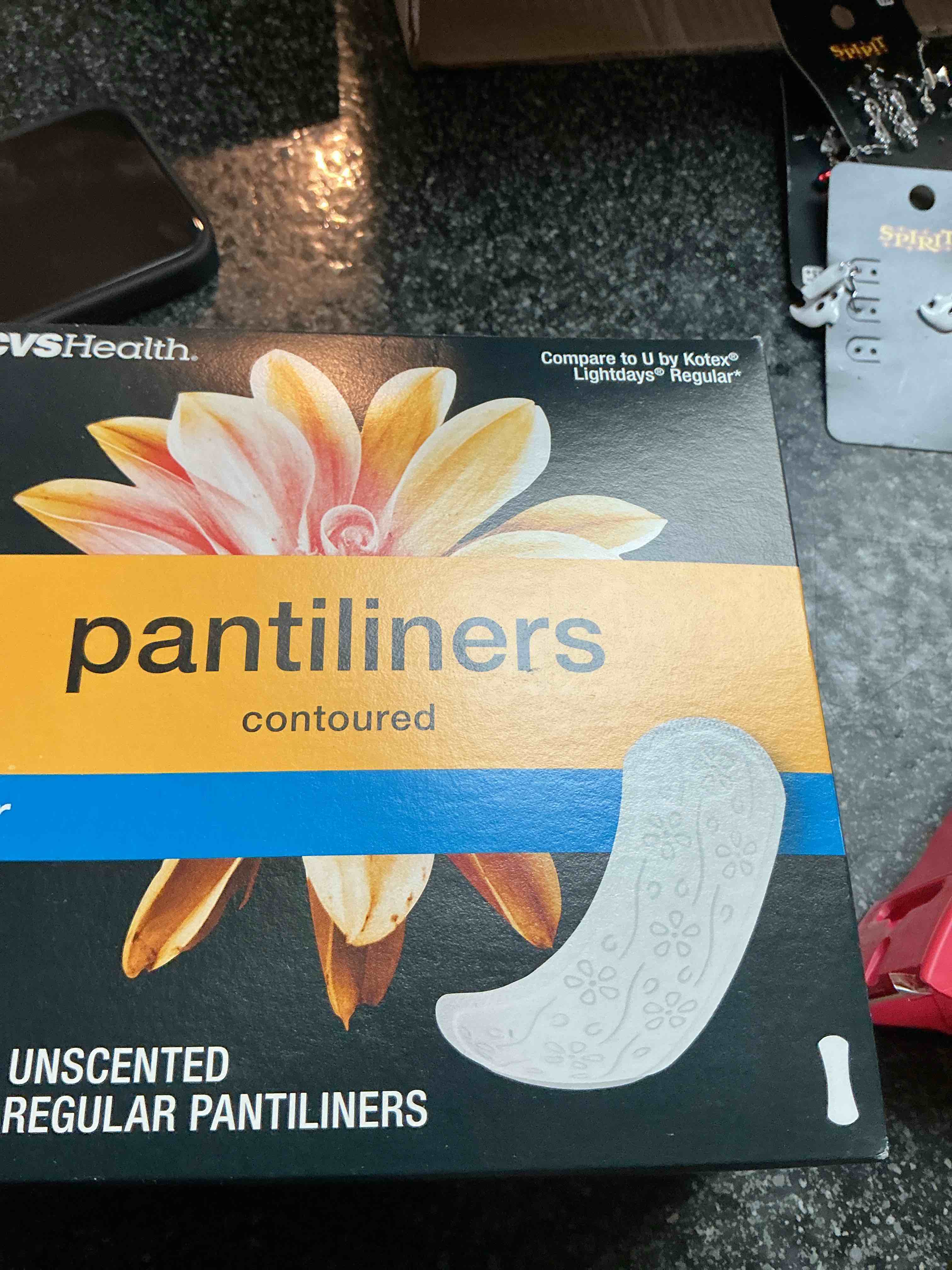 CVS Health Pantiliners Contoured 135 Ct. Unsented Regular Pantiliners 