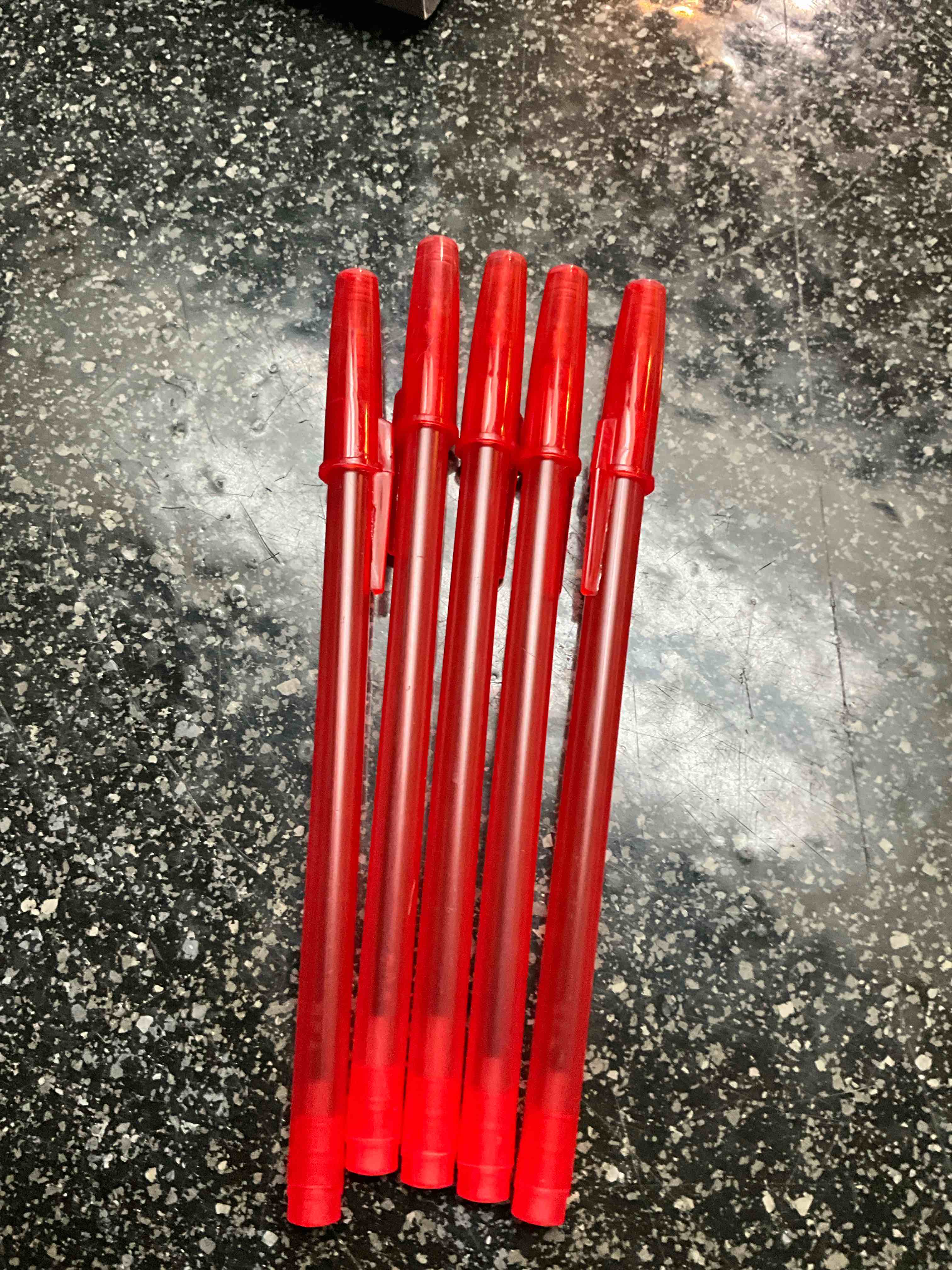 5 Medium - Red - Ballpoint Pens 