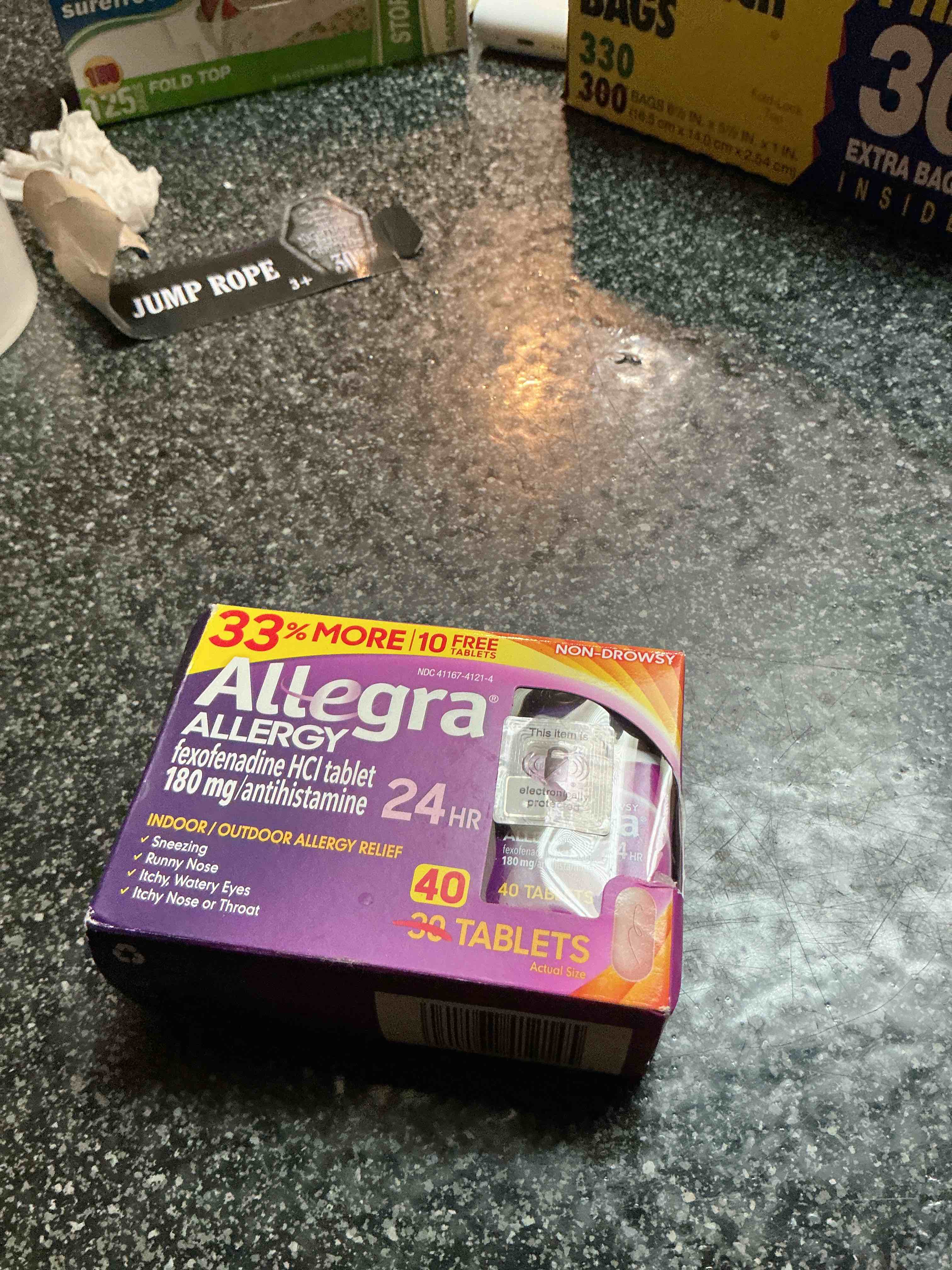allegra allergy 40 tablets (bonus pack - 33% more) 24 hour protection - non drowsy