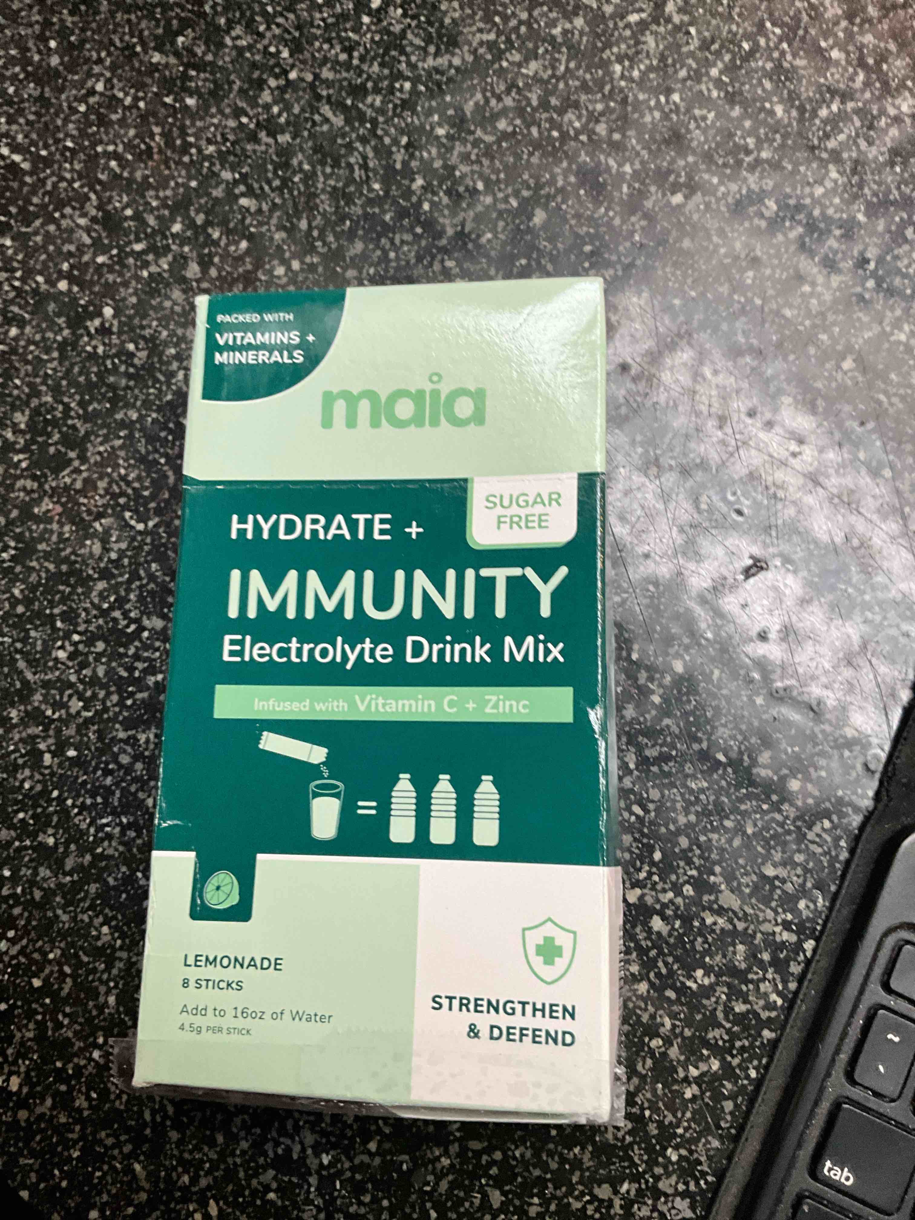 MAIA - Hydrate + Immunity - Electrolyte Drink Mix - Lemonade - 8 sticks 