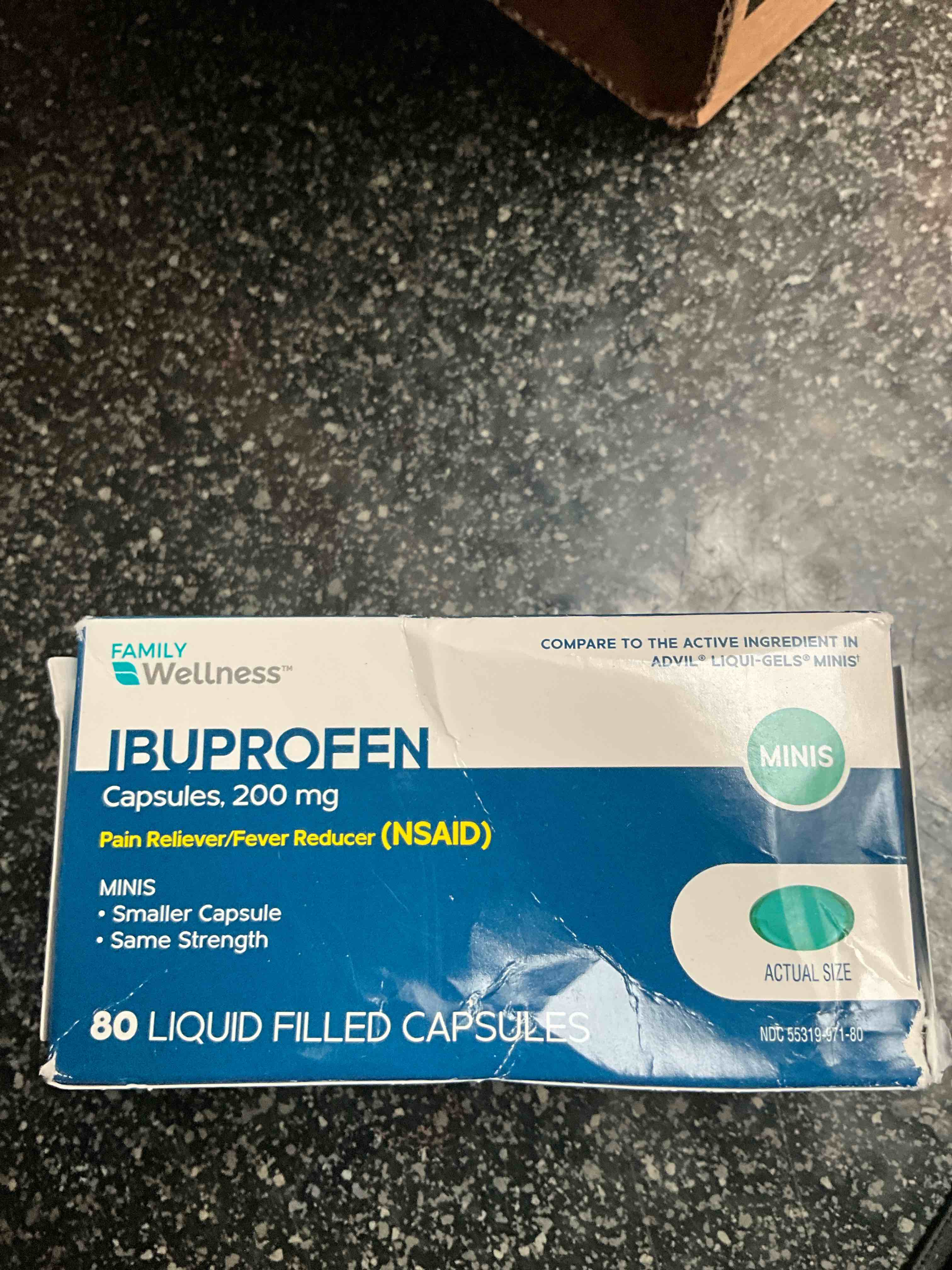 Wellness - Ibuprofen - 80 Liquid Filled Capsules