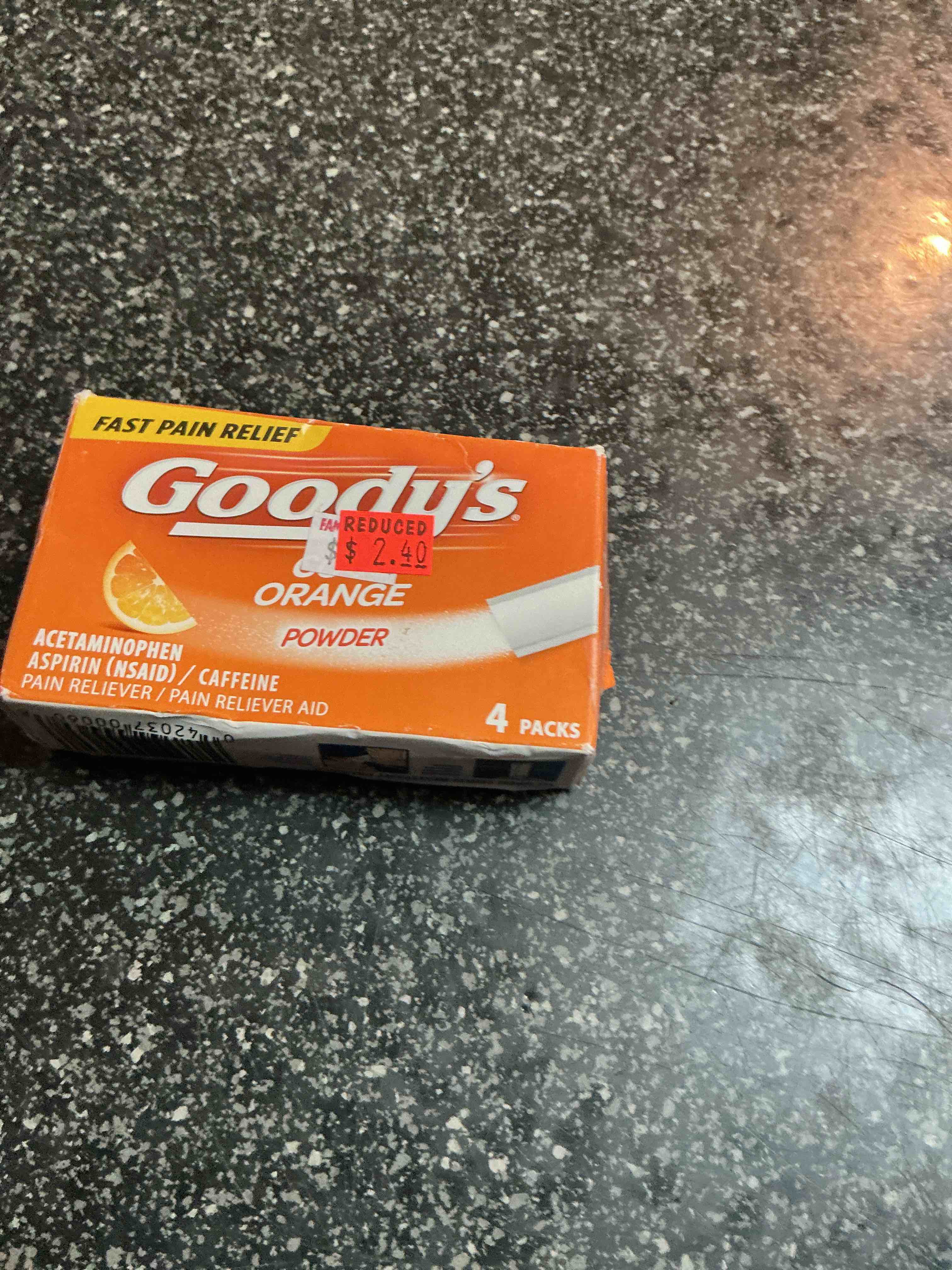 Goody’s Orange Power - Pain Reliever  4 Packs 