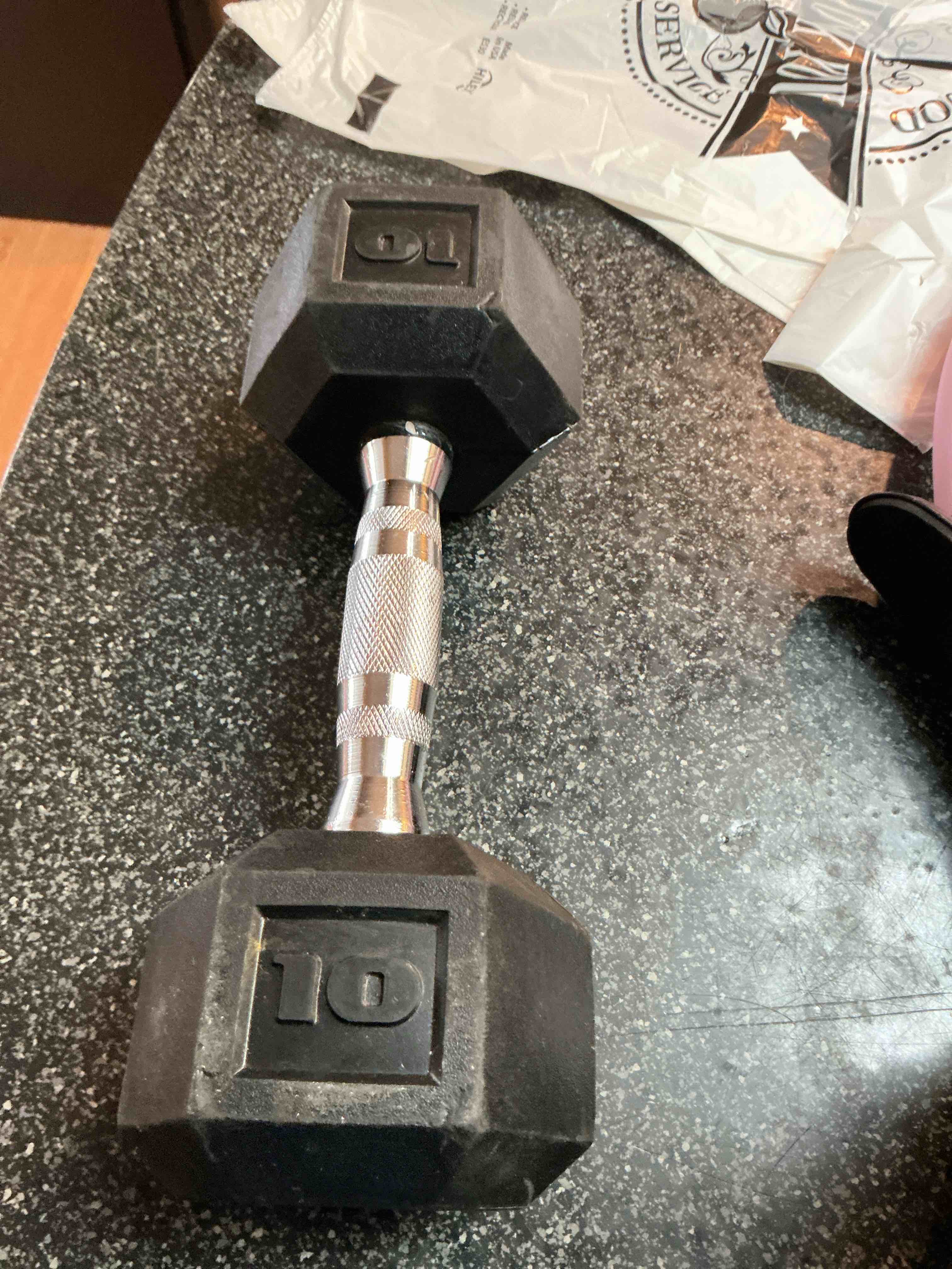 10 Lb. Black Dumbbell 