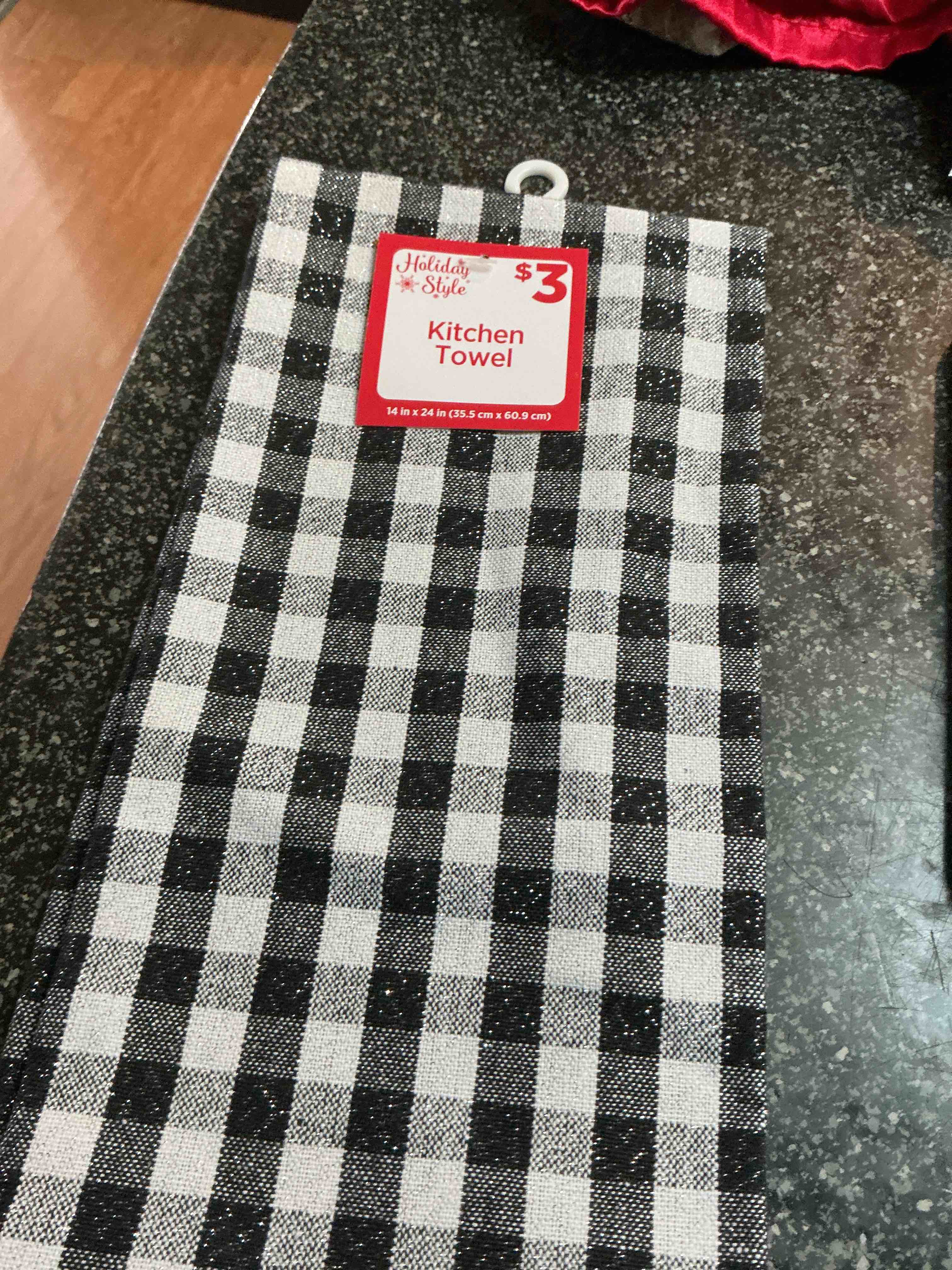 Black & White Checkered Kitchen Towel 