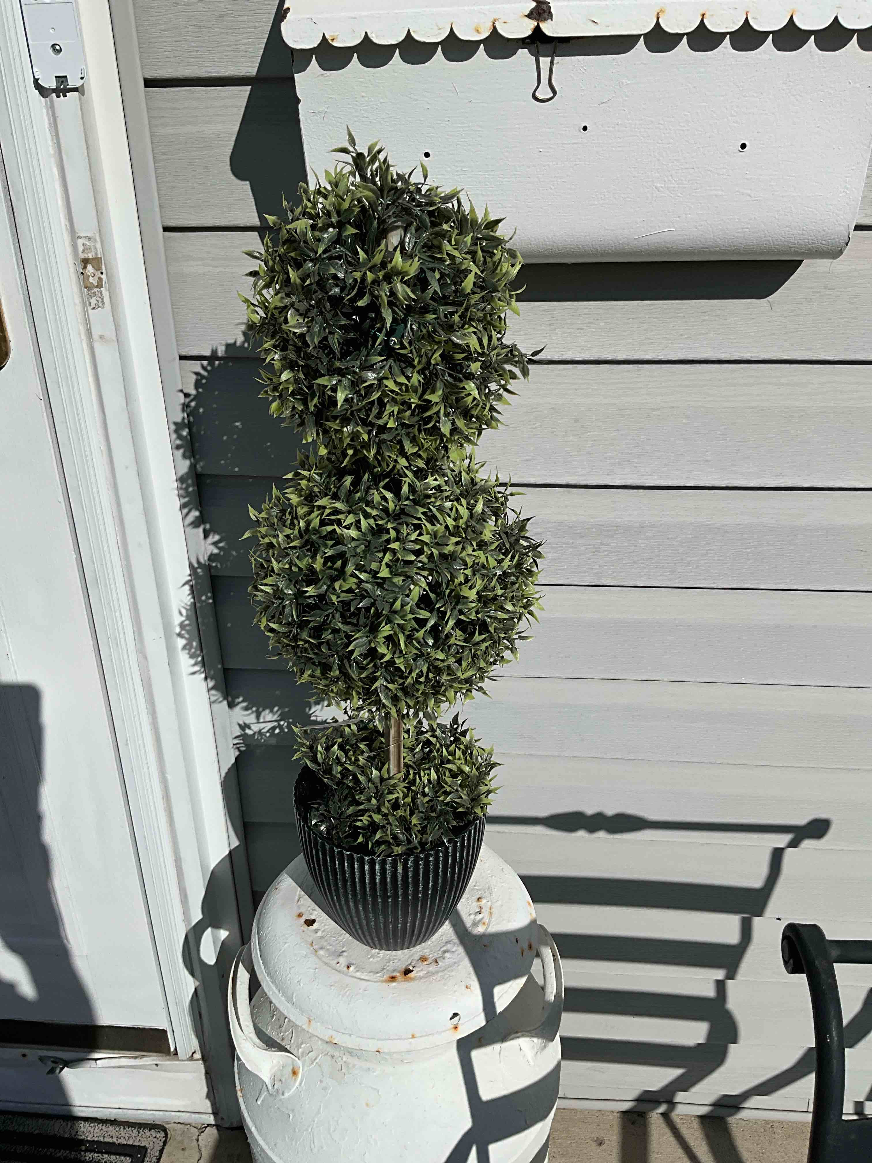 Potted Fake Tree with Lights - Indoor/Outdoor 