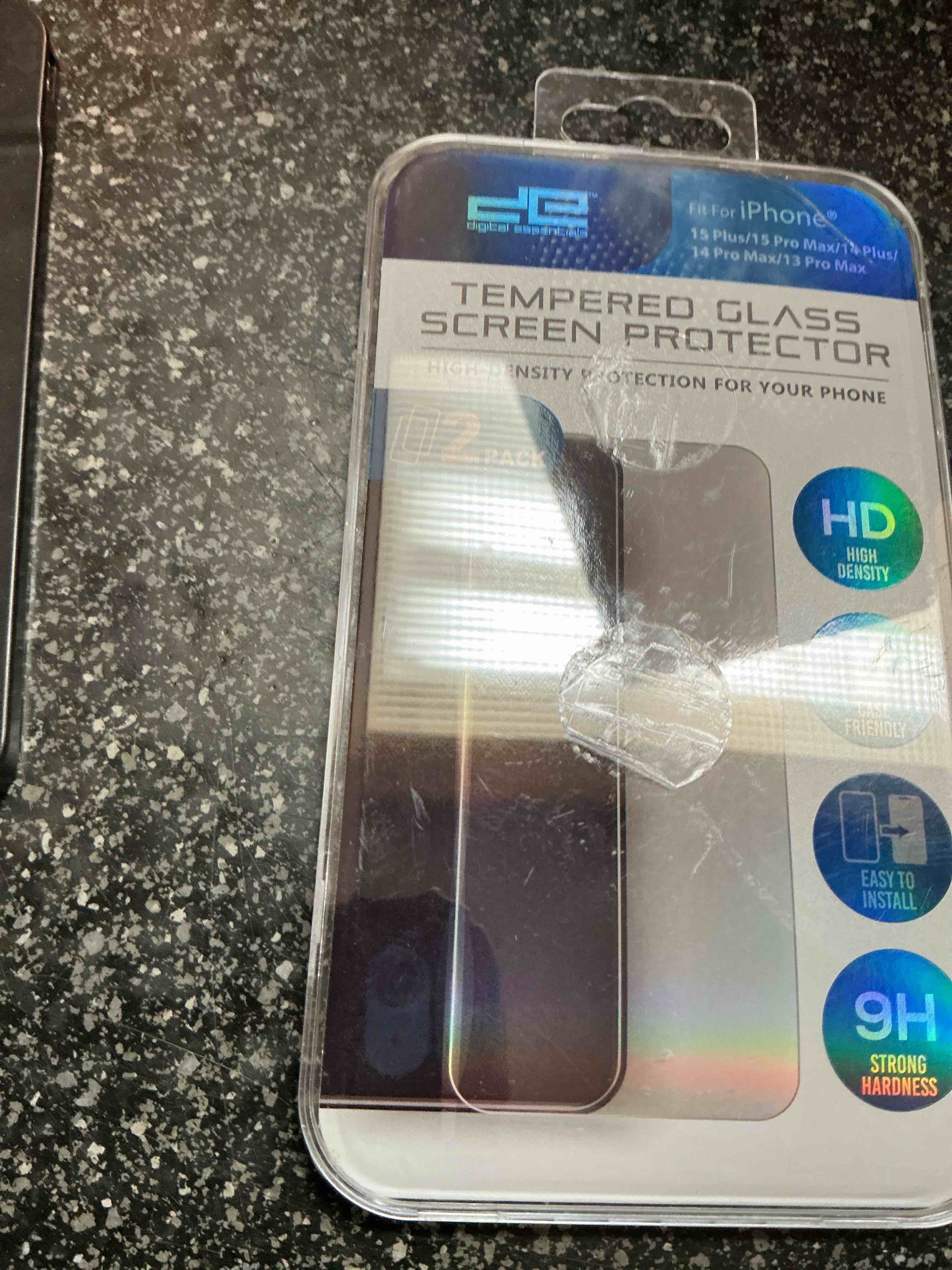tempered glass  screen protector for iphone 15 pro max or iphone 14 plus & 14 pro max  2 pack 