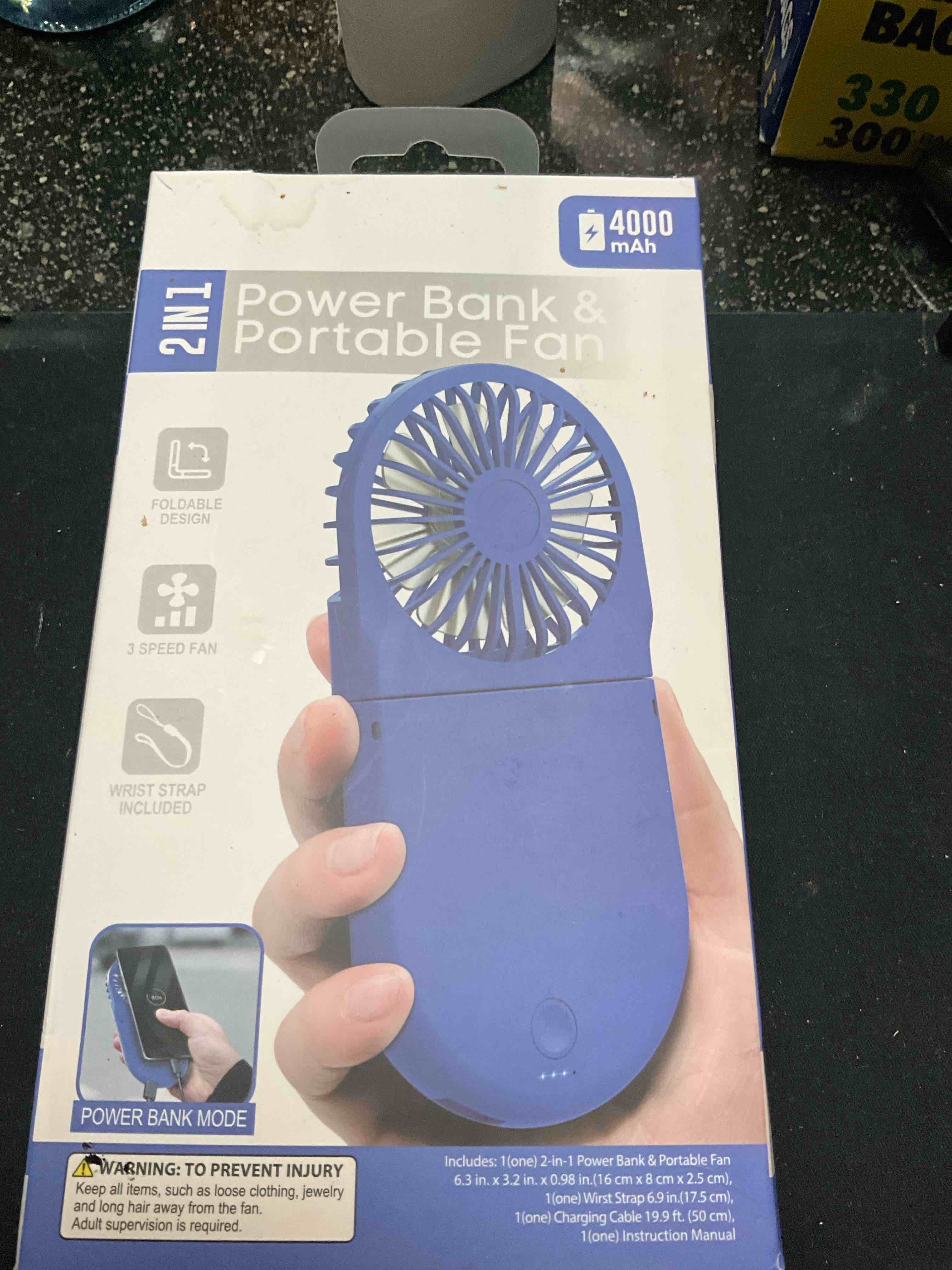 2 in 1 Portable Power Bank & Fan 