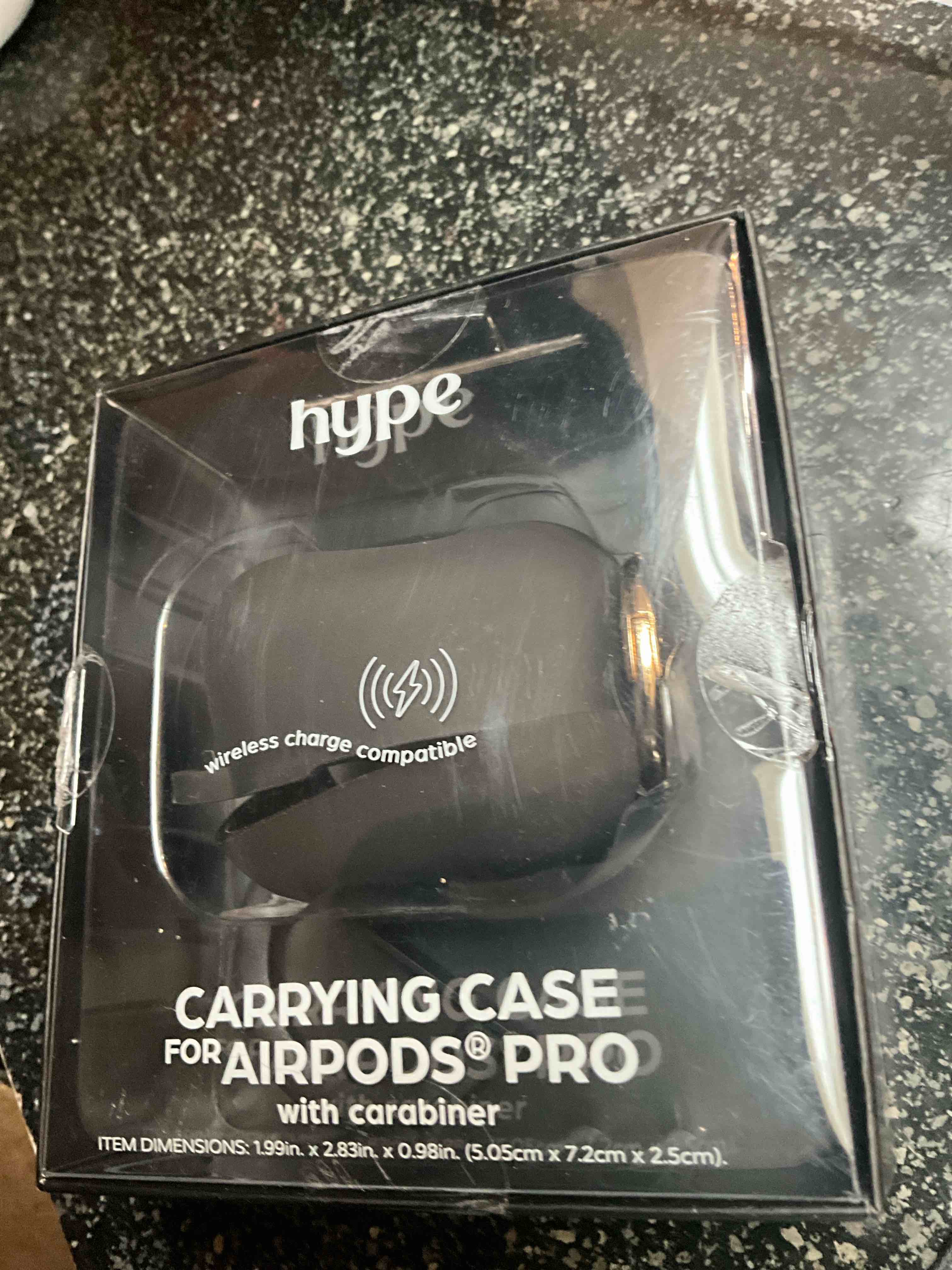 Hype - Carrying Case for AirPods Pro with Carabiner - black 