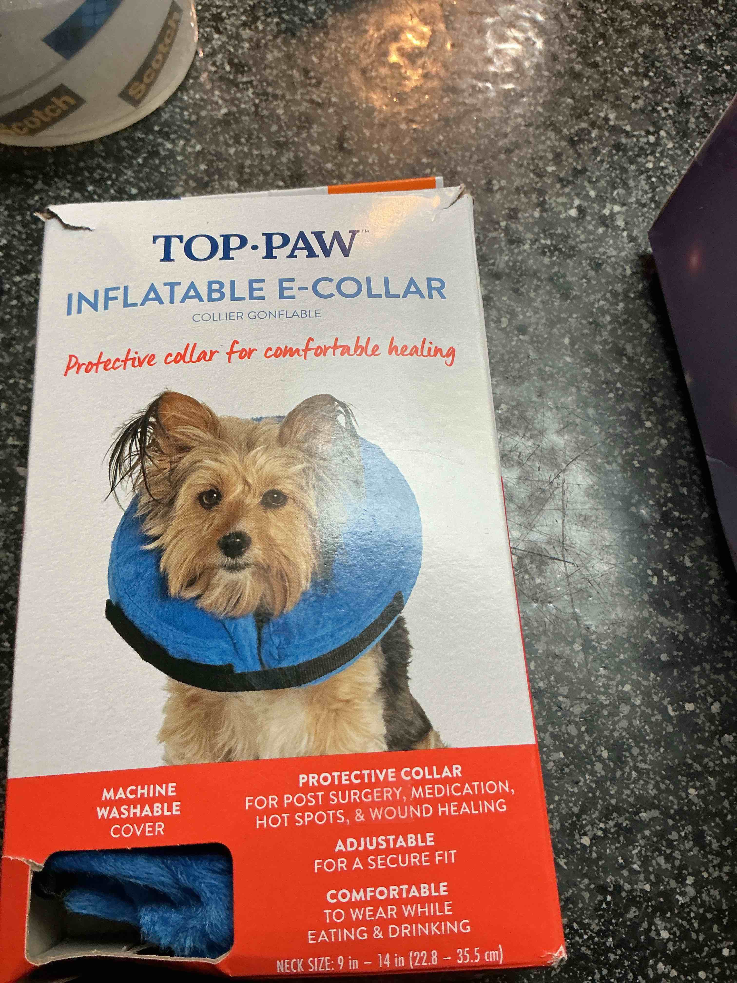 Top -Paw Inflatable E - Collar Medium 