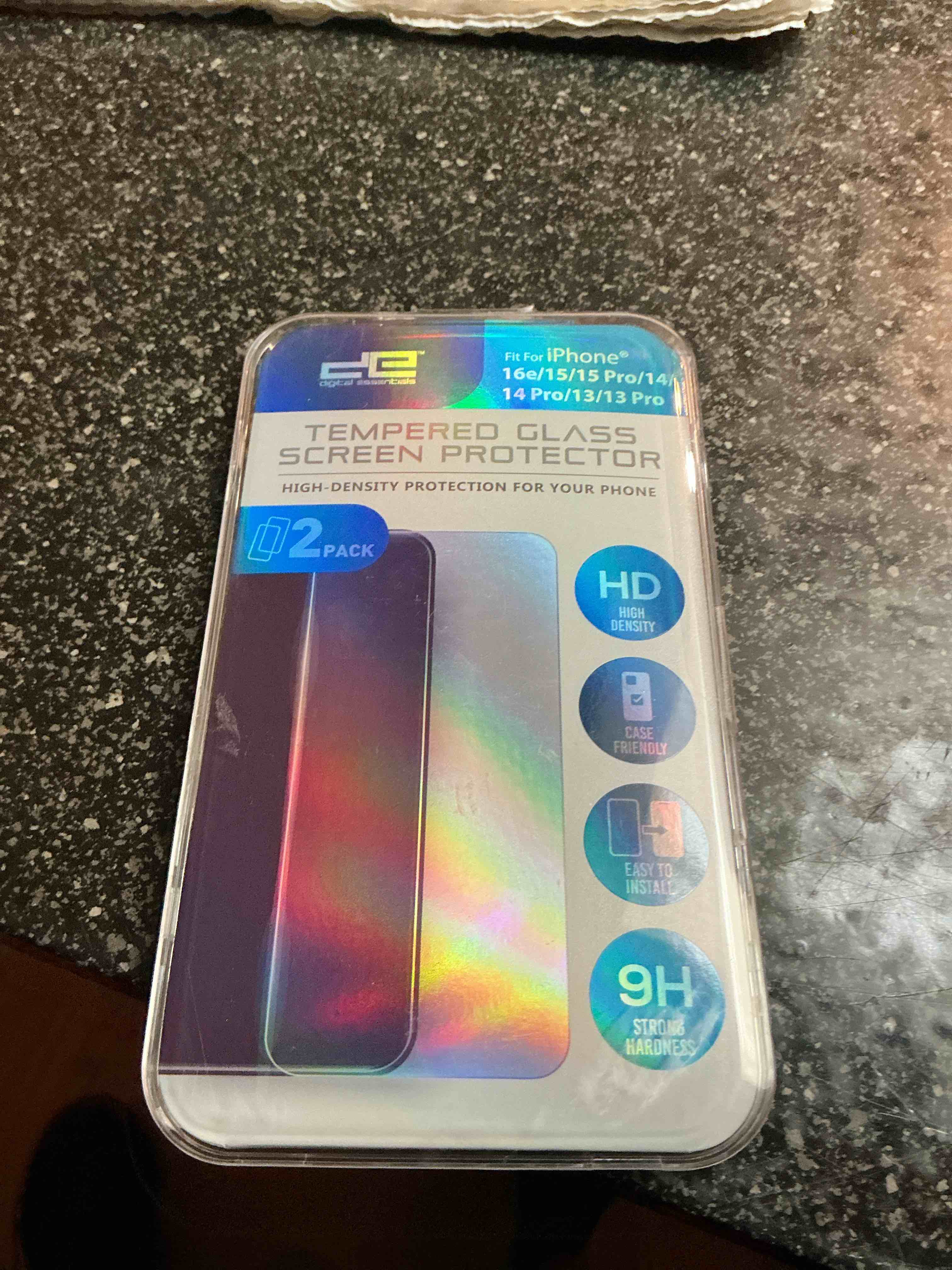 tempered glass screen protector for iphone 16 - 15& 15 pro 14 & 14 pro - 13pro