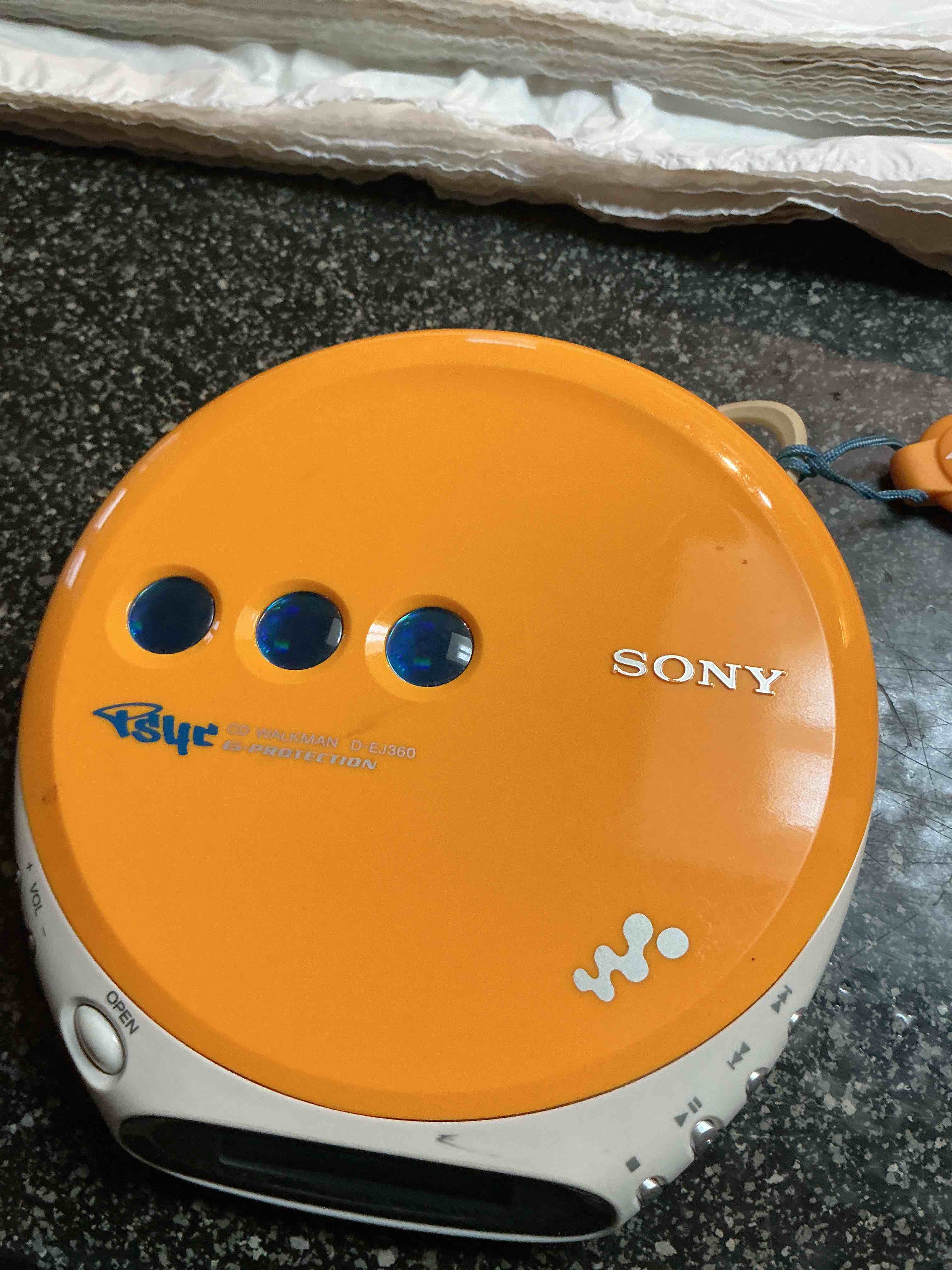 Sony Yellow CD Player 