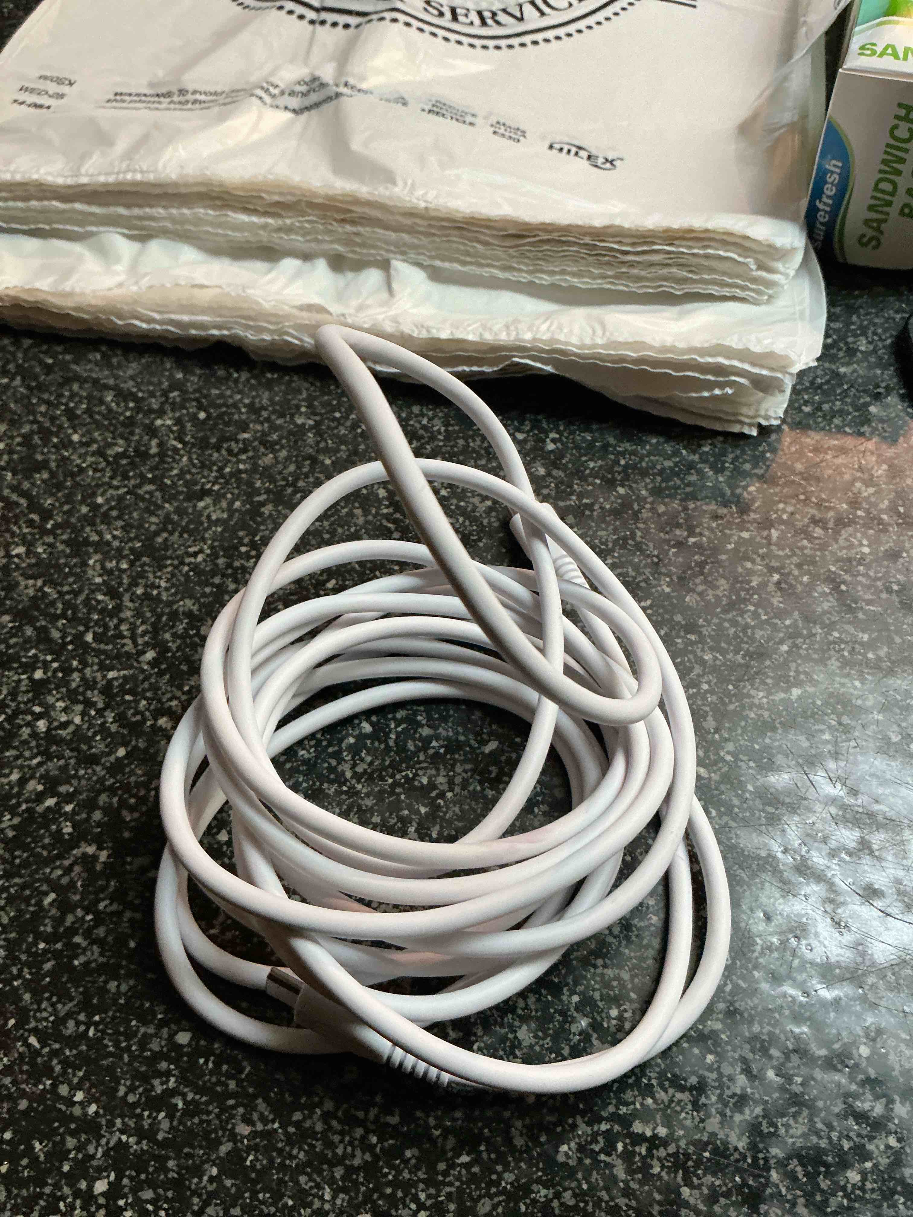 10 Ft. White C To C Charging Cord 