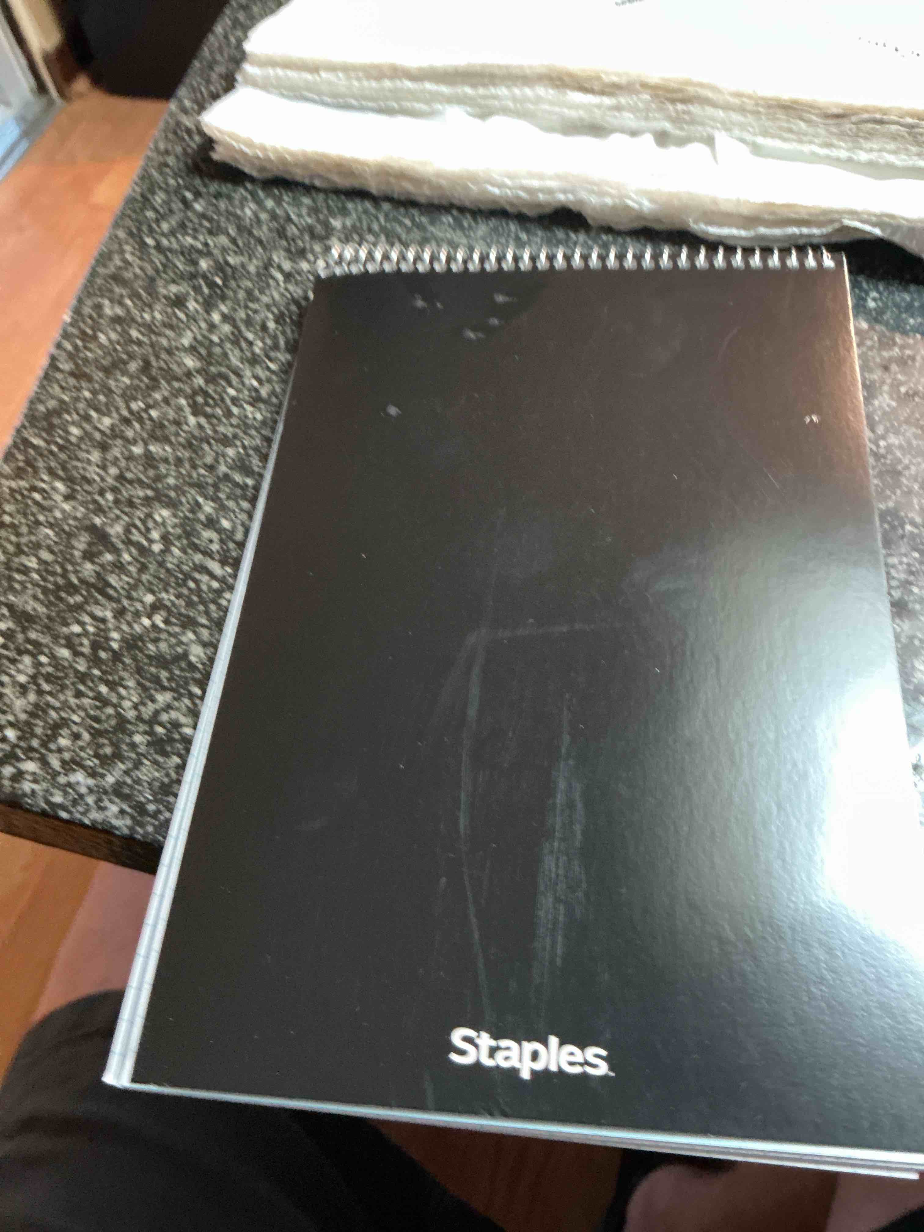 Staples Black Note Pad 