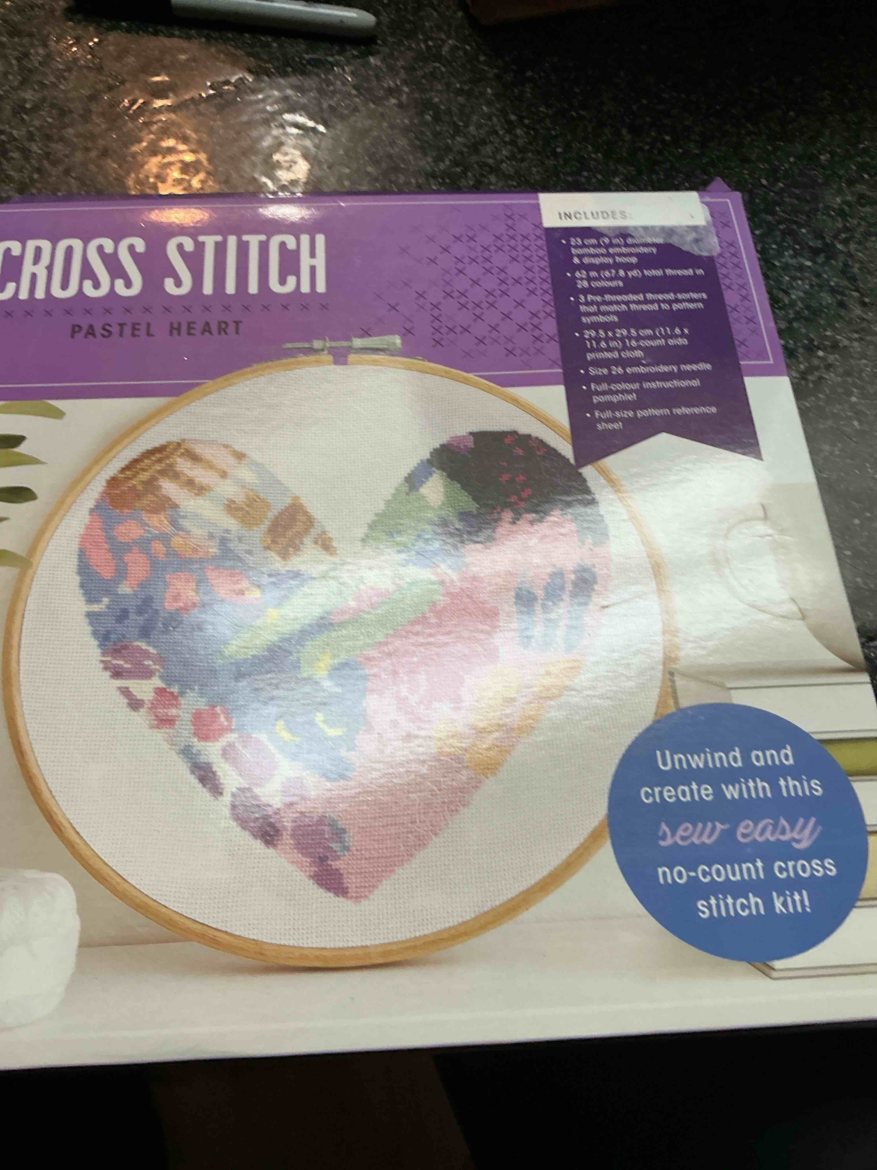 Cross Stitch Pastel Heart 