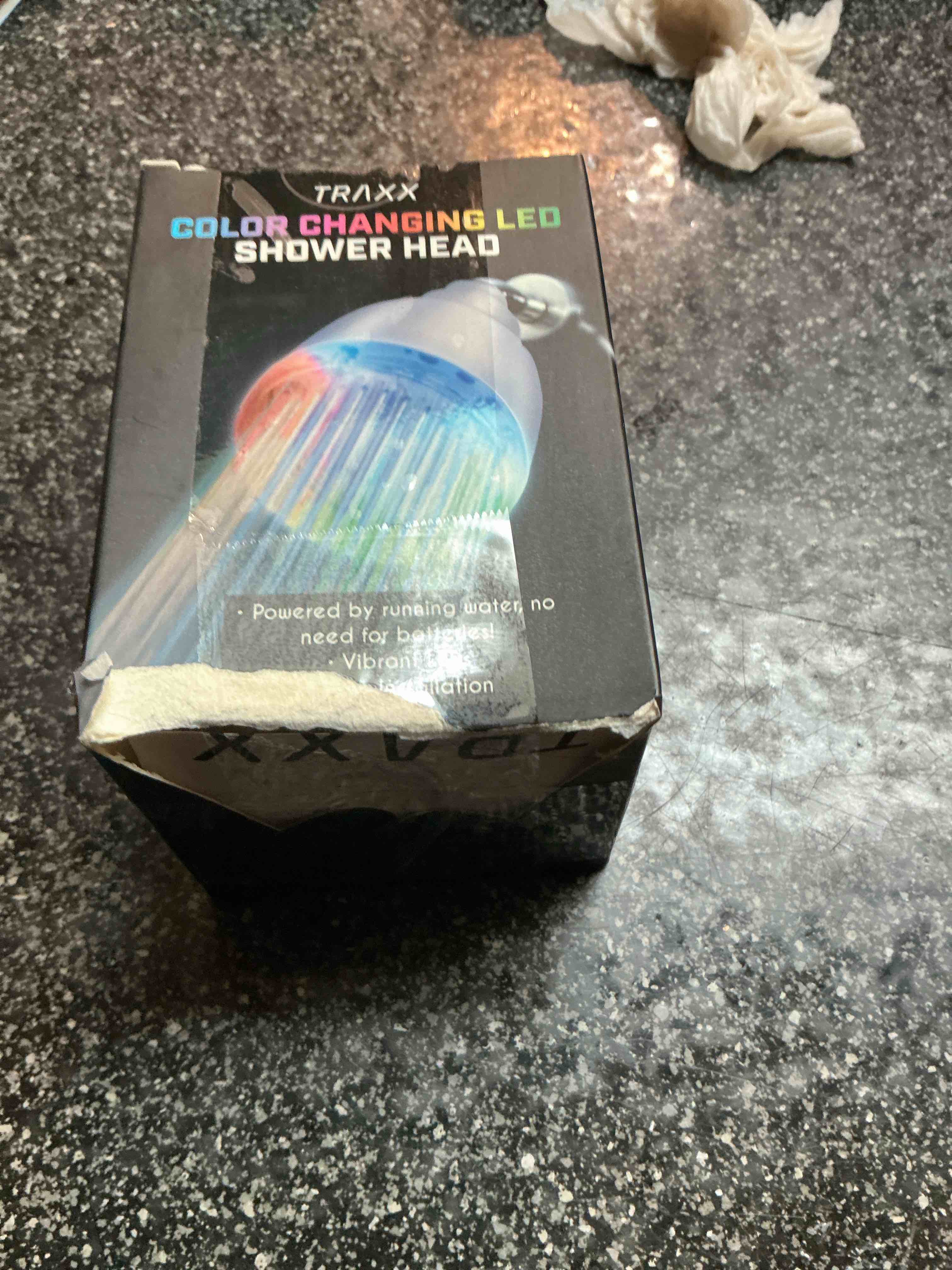 traxx color changing led shower head 