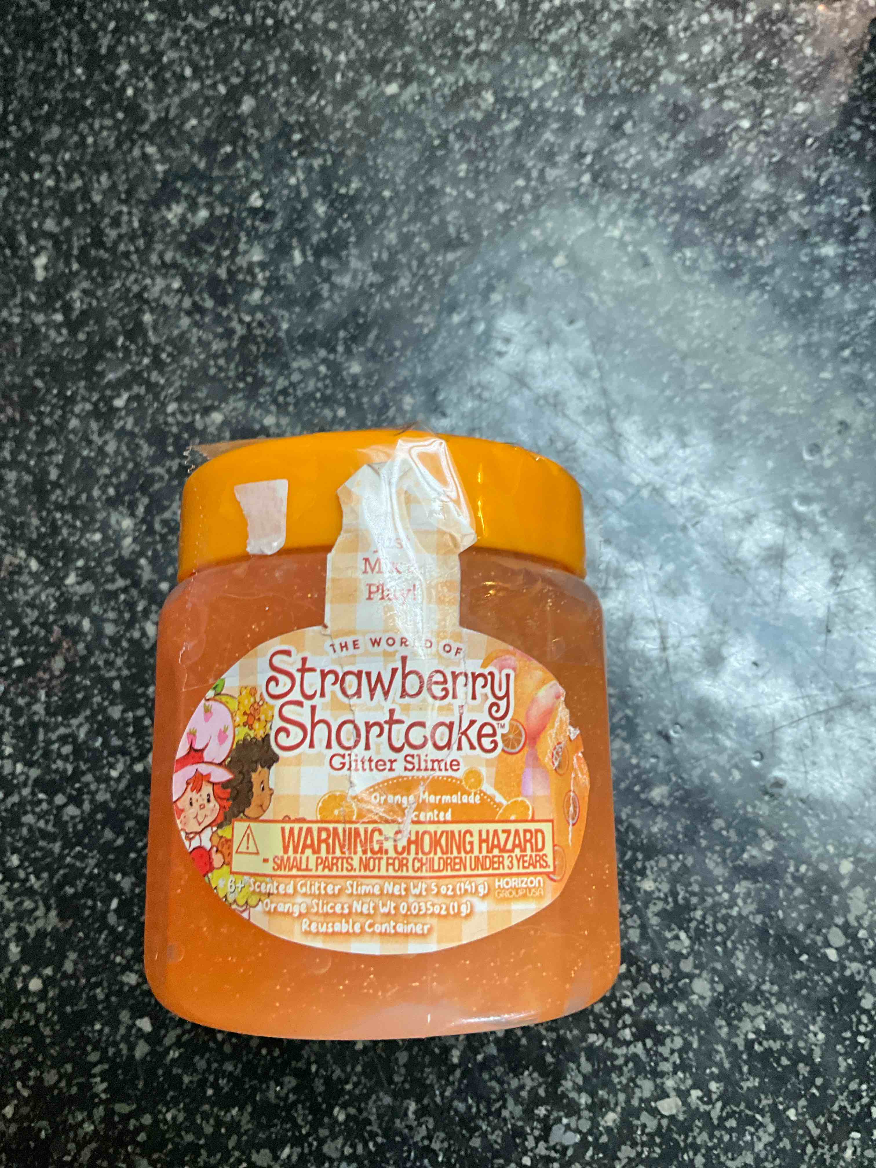 strawberry shortcake - glitter slime  