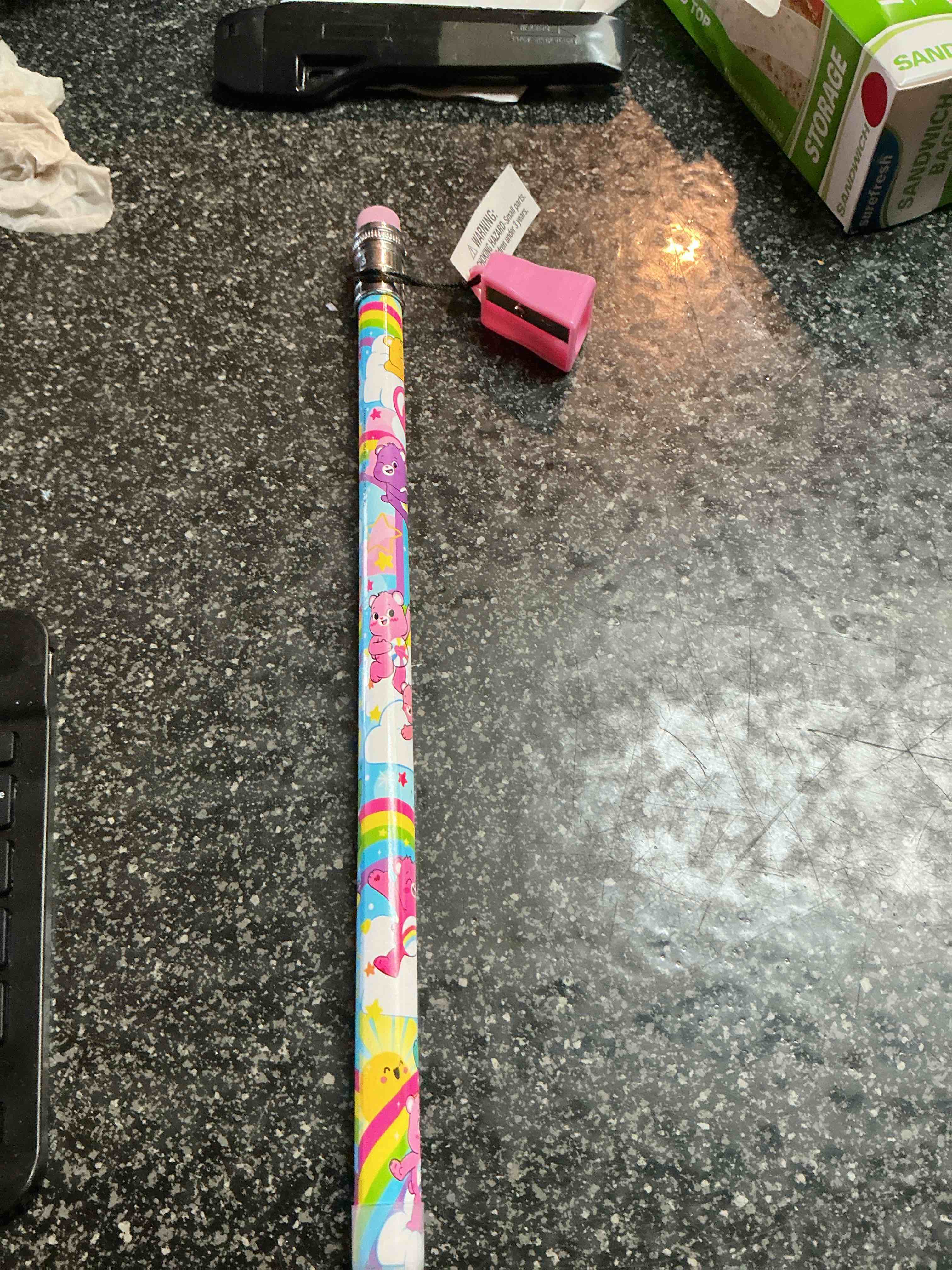 1 Large Pencil With Shapner 