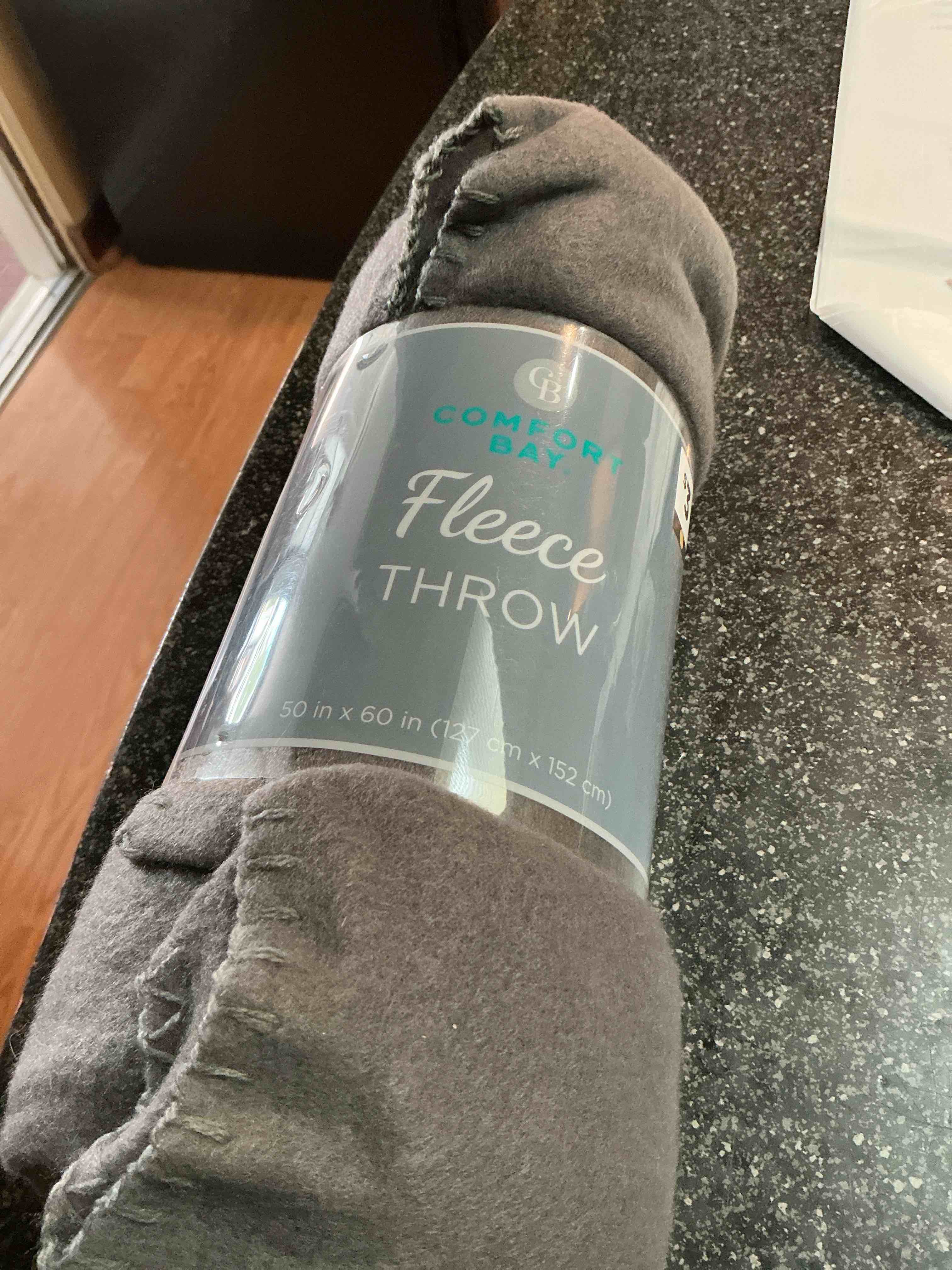 Comfort Bay Fleece Throw Gray 