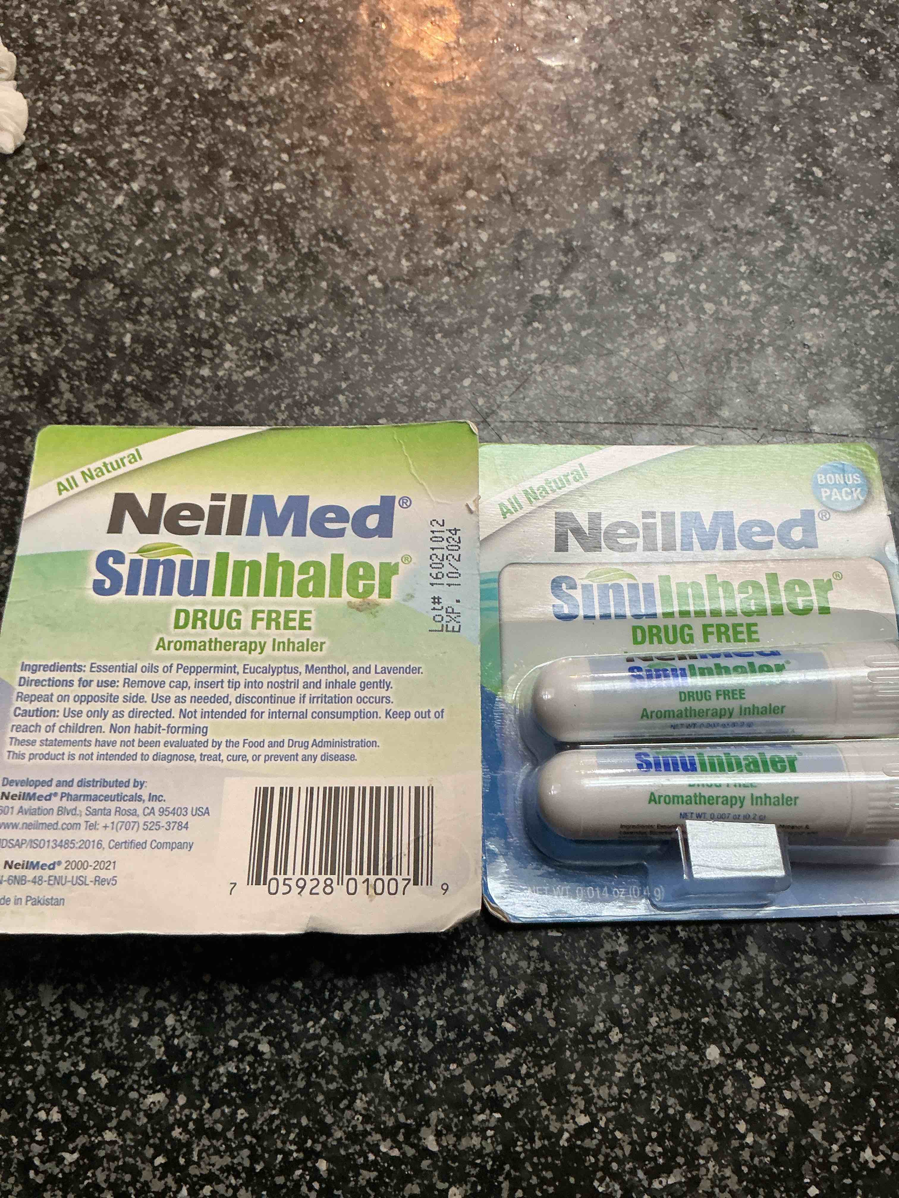 neilmed sinuinhaler natural non medicated aromatherapy inhaler (bonus pack) 2 count (pack of 1)