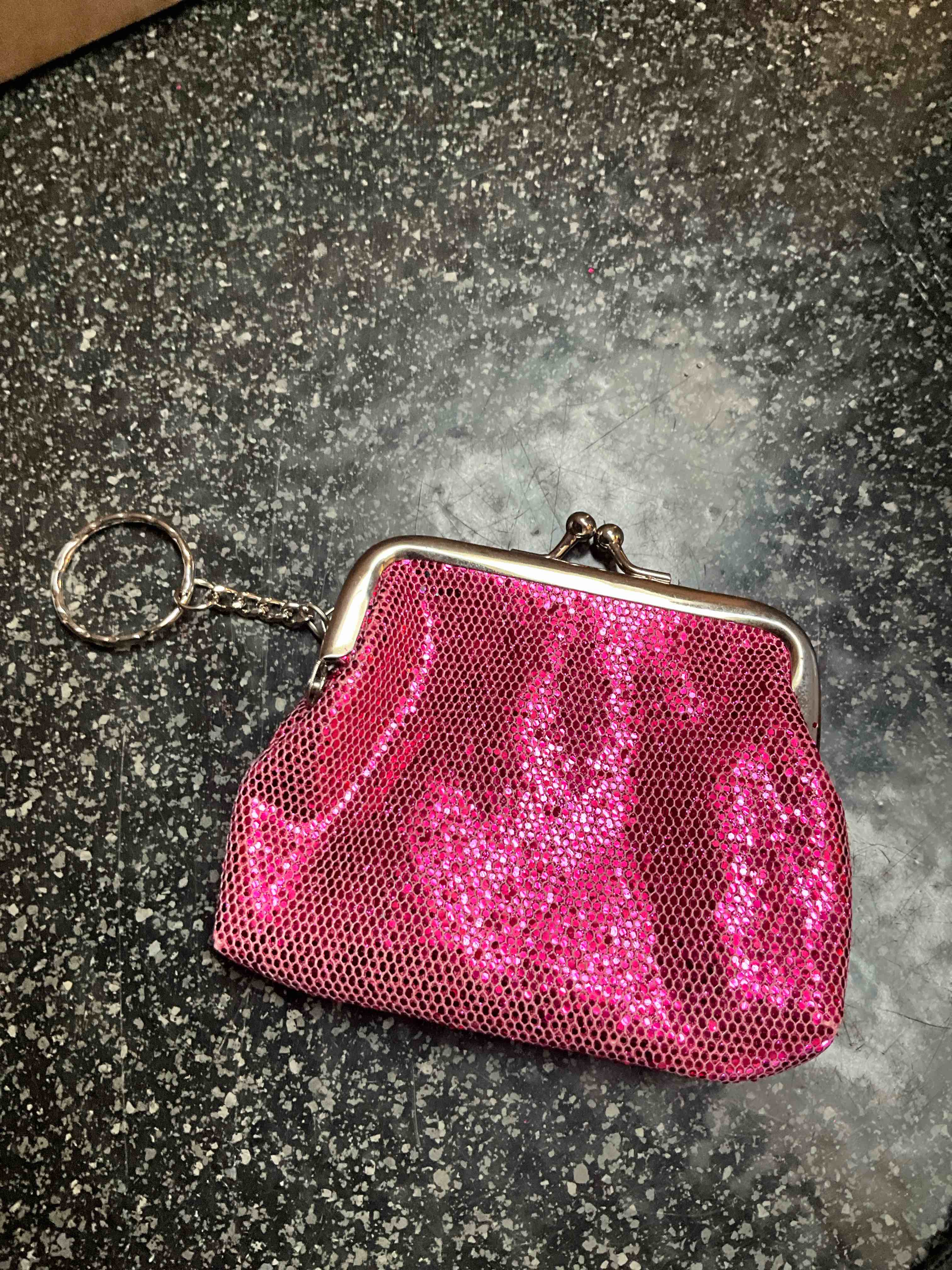 Sparkling Change Purse with Keyring 