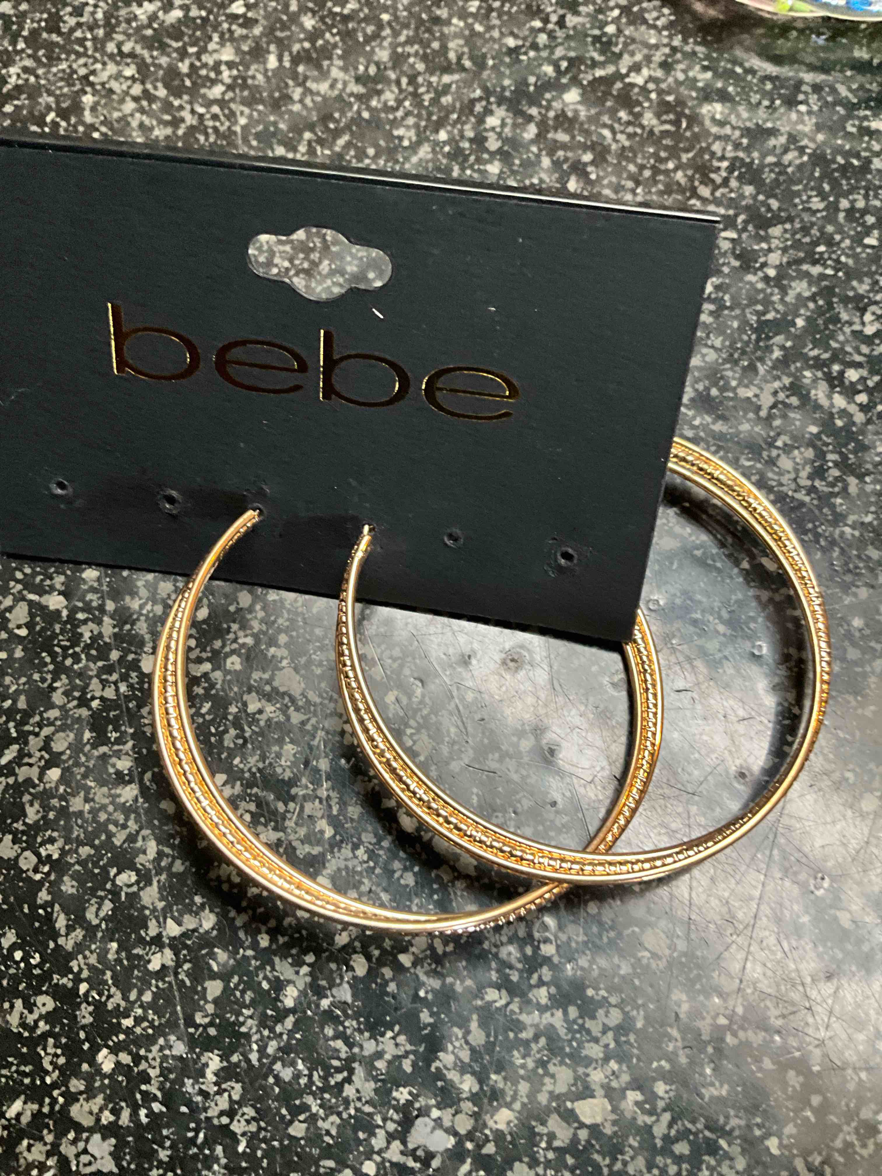 Bebe - Gold Hoop Earrings 