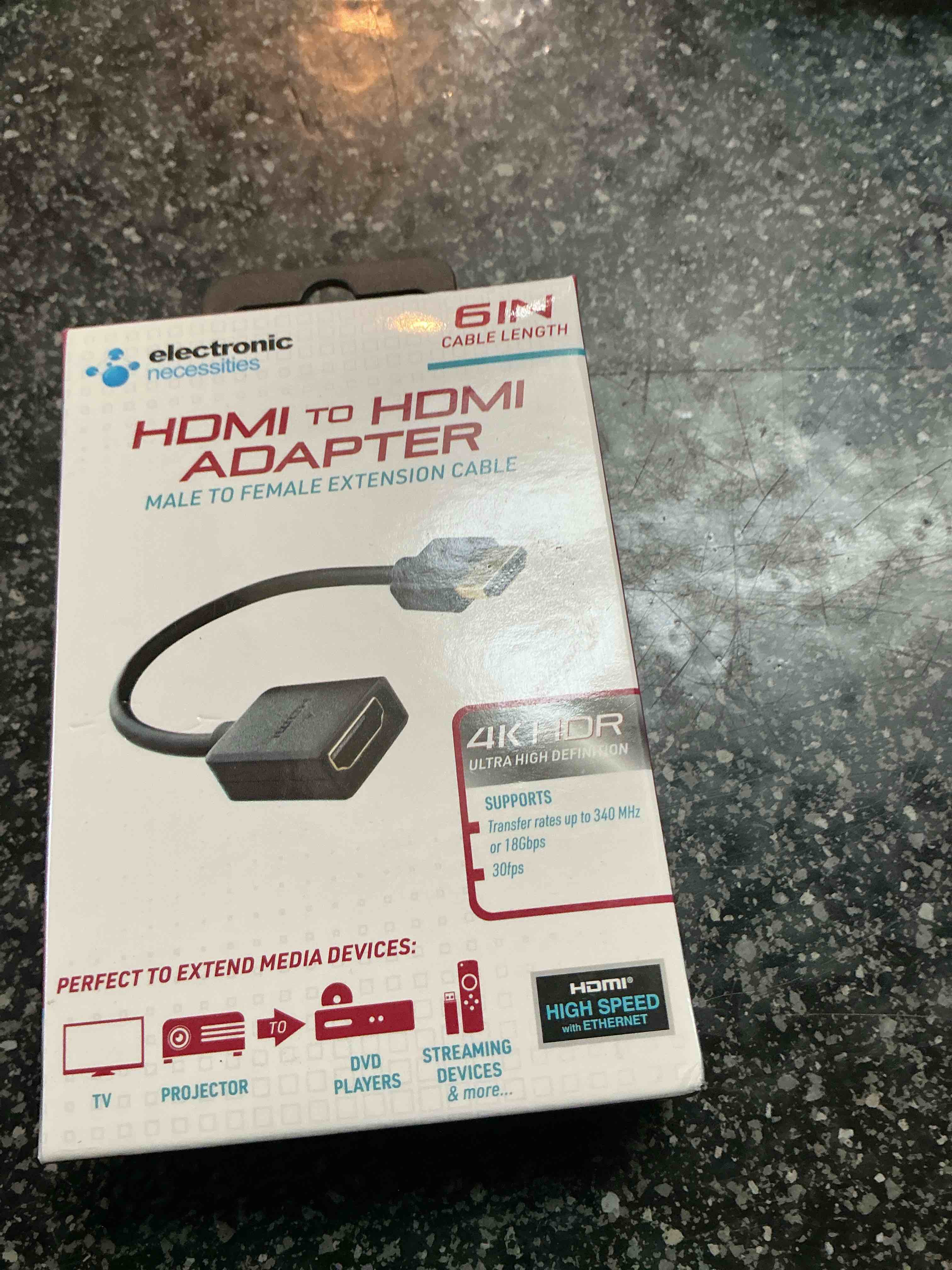 Electronic HDMI To HDMI Adapter 4K Male To Female  Adapter 