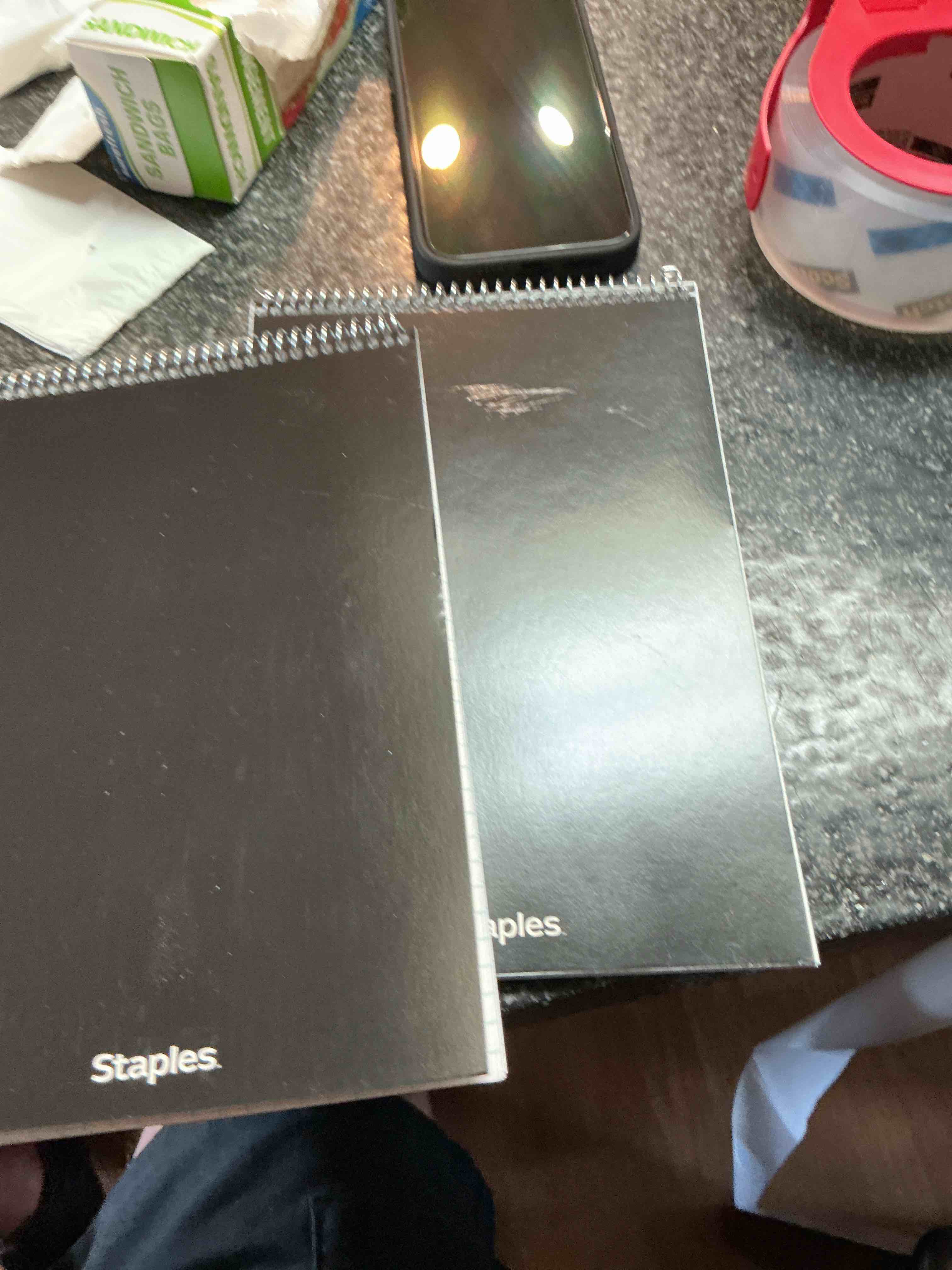 Staples Black Note Pad 