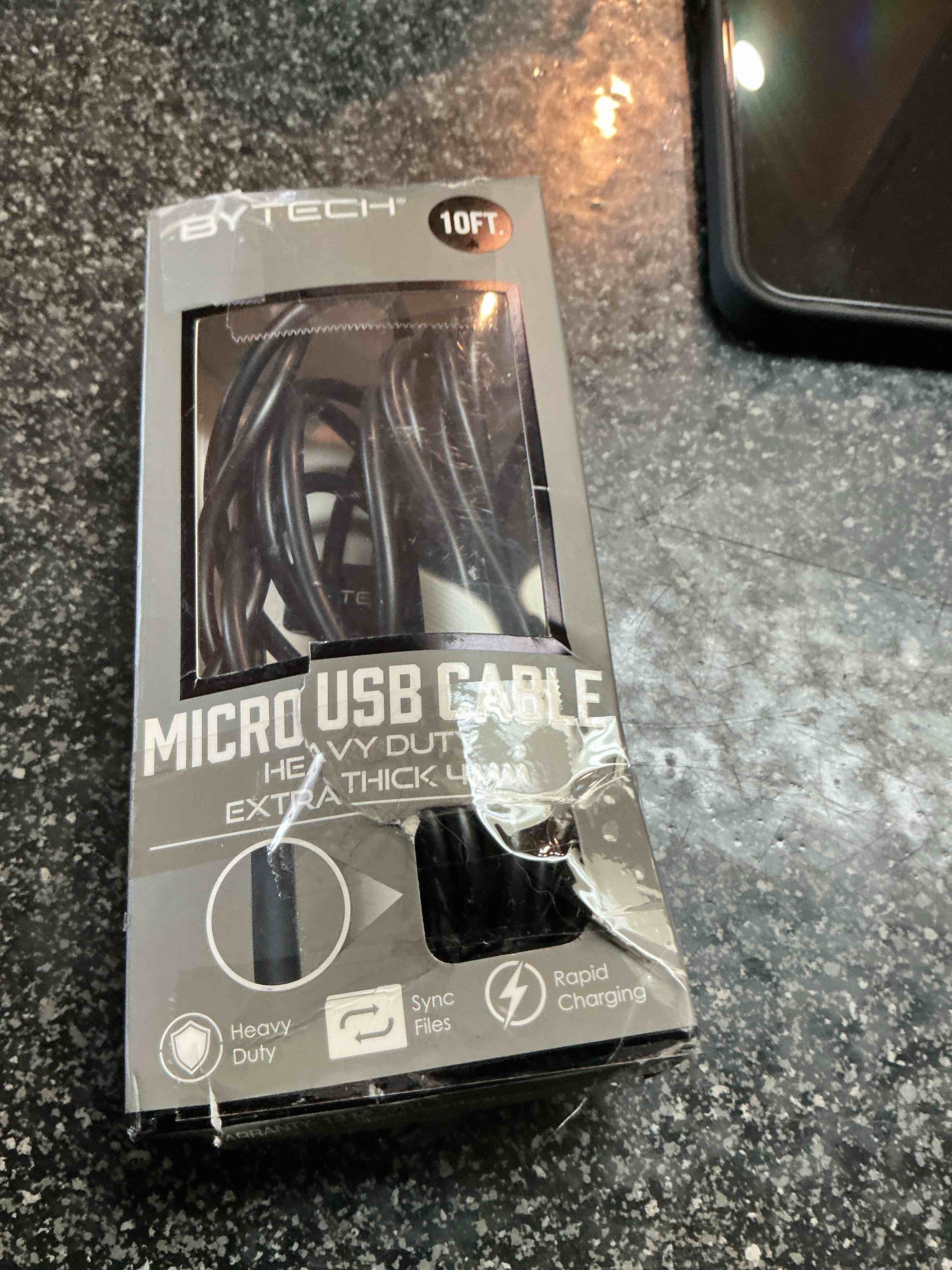 Black 10 Ft. USB To 8 Pins For iPhone Charging Cord Ft. 