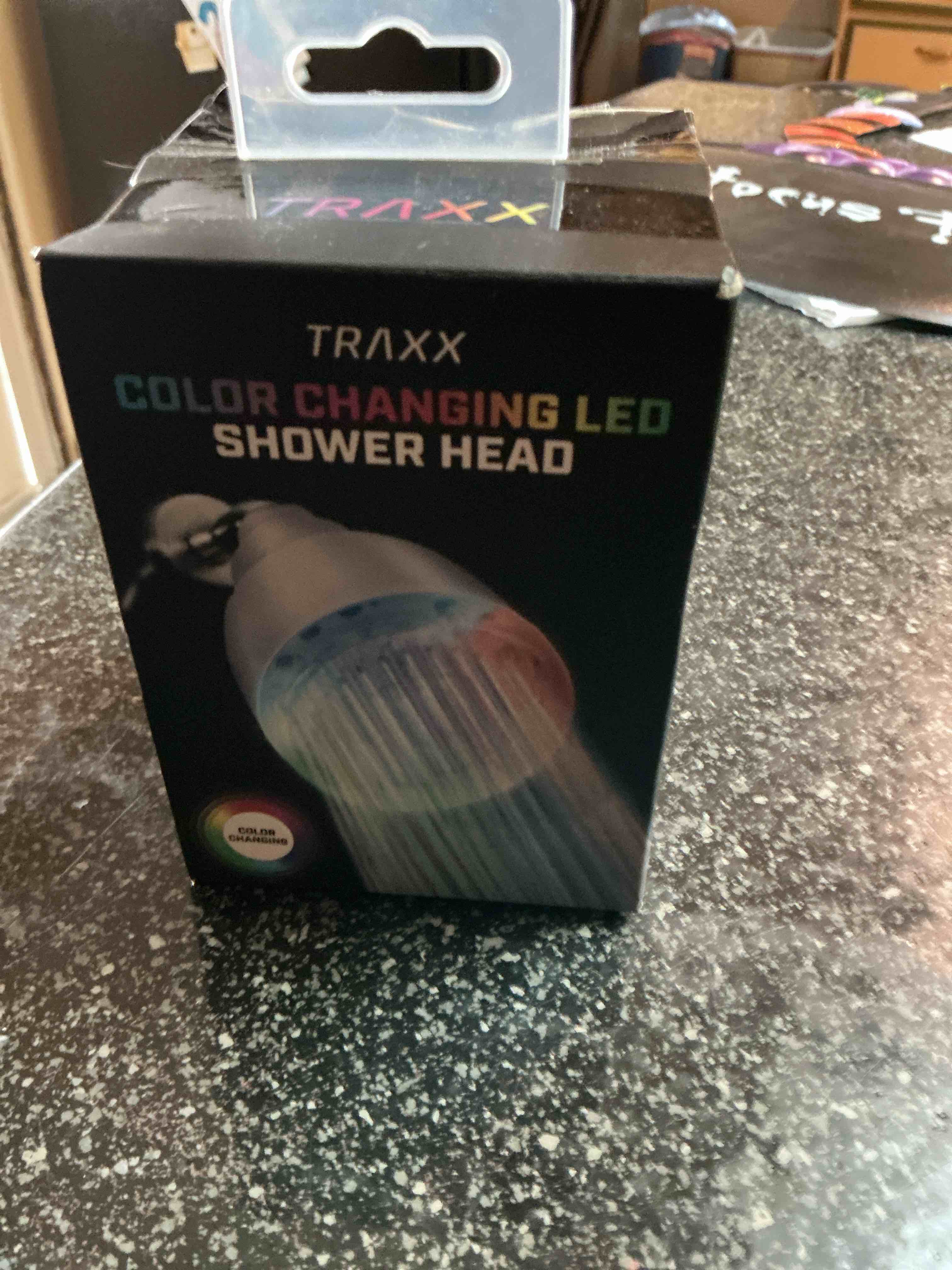 traxx color changing led shower head 