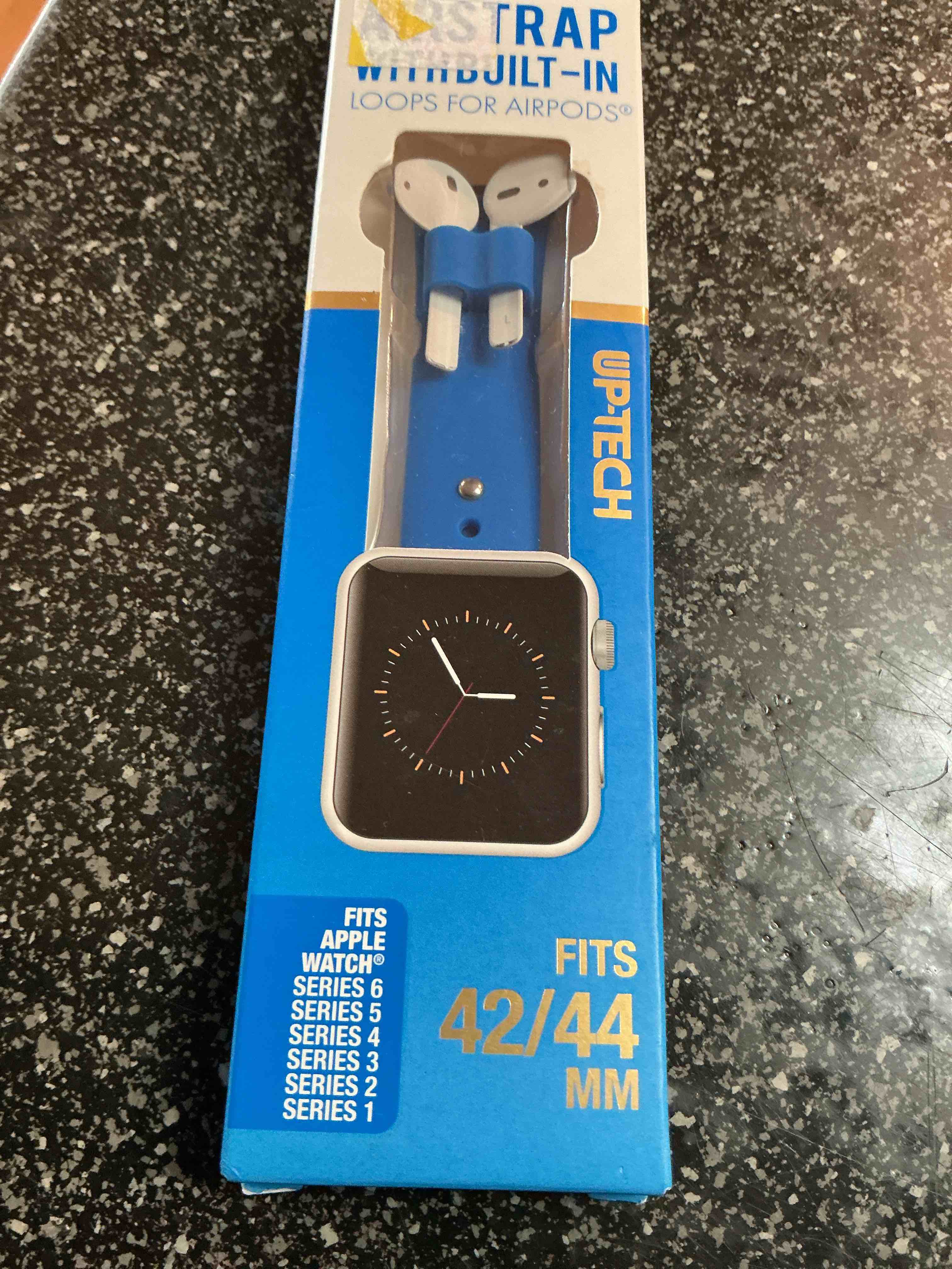 airstrap with built - in loops for airpods  fits 42/44 mm fits  apple watches series 1-6