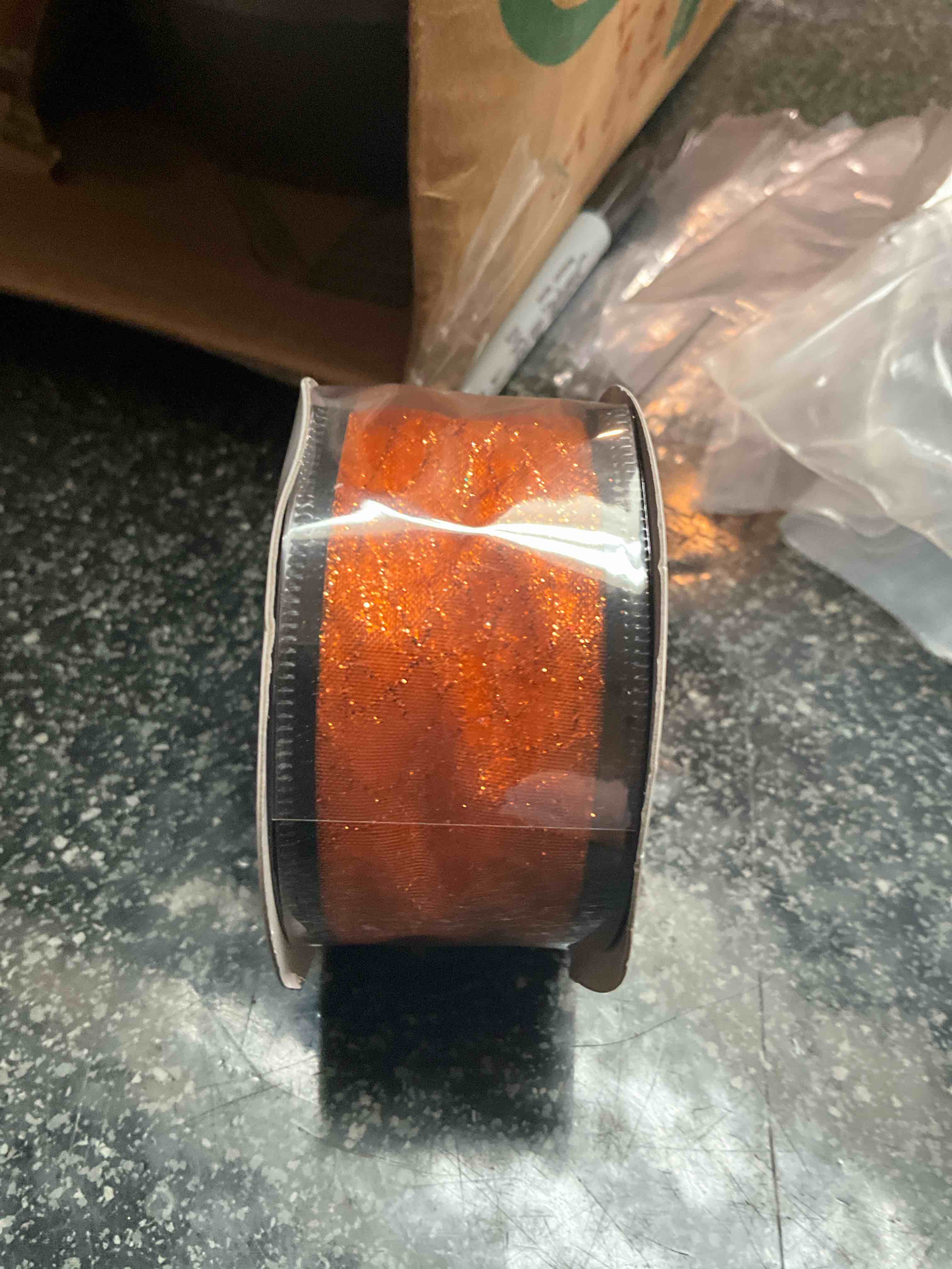 2 pack Halloween Decorative Ribbon - 1.5in X 9ft - Orange/Black 