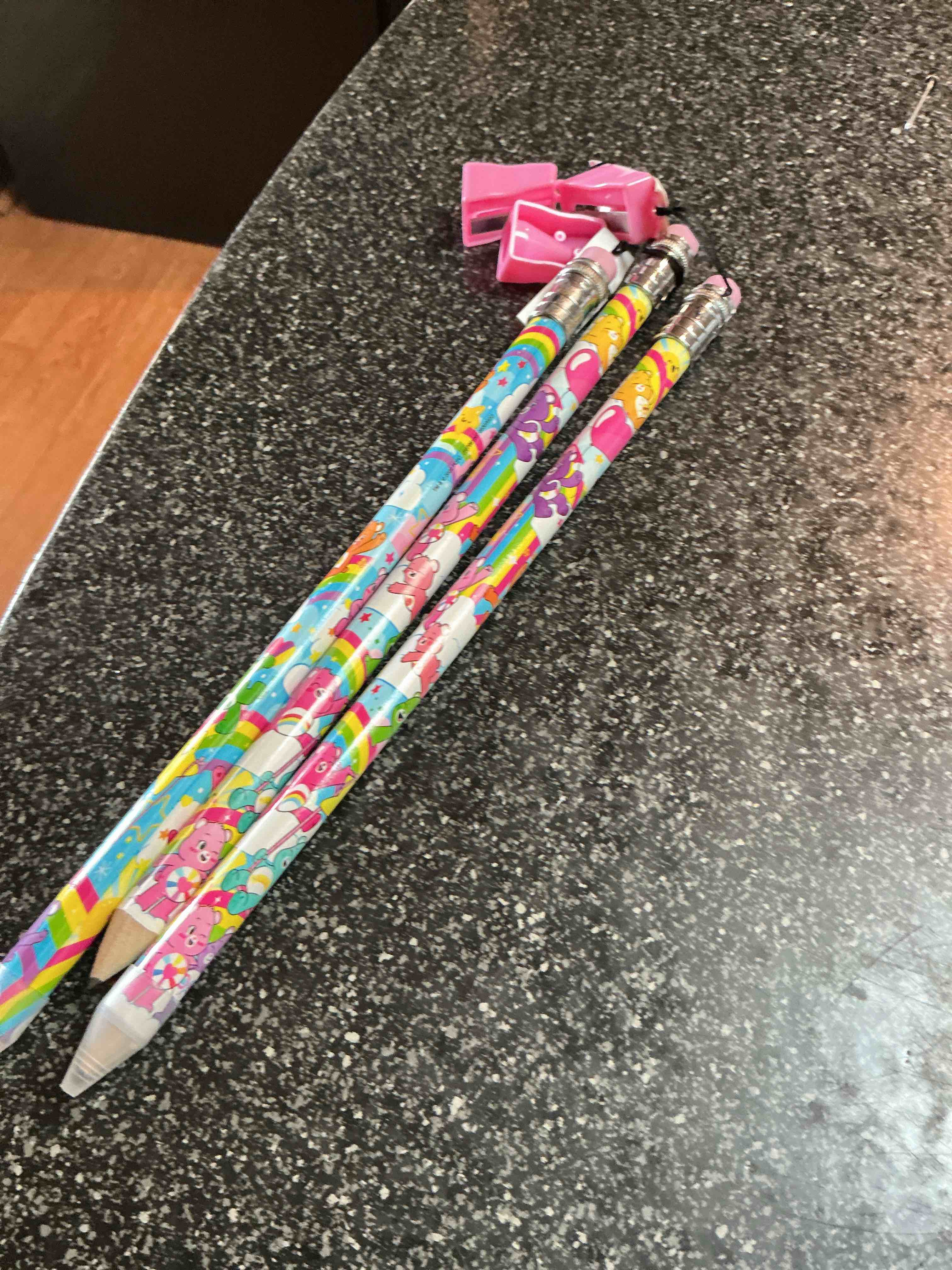 3  Big Pencils With Sharpeners  