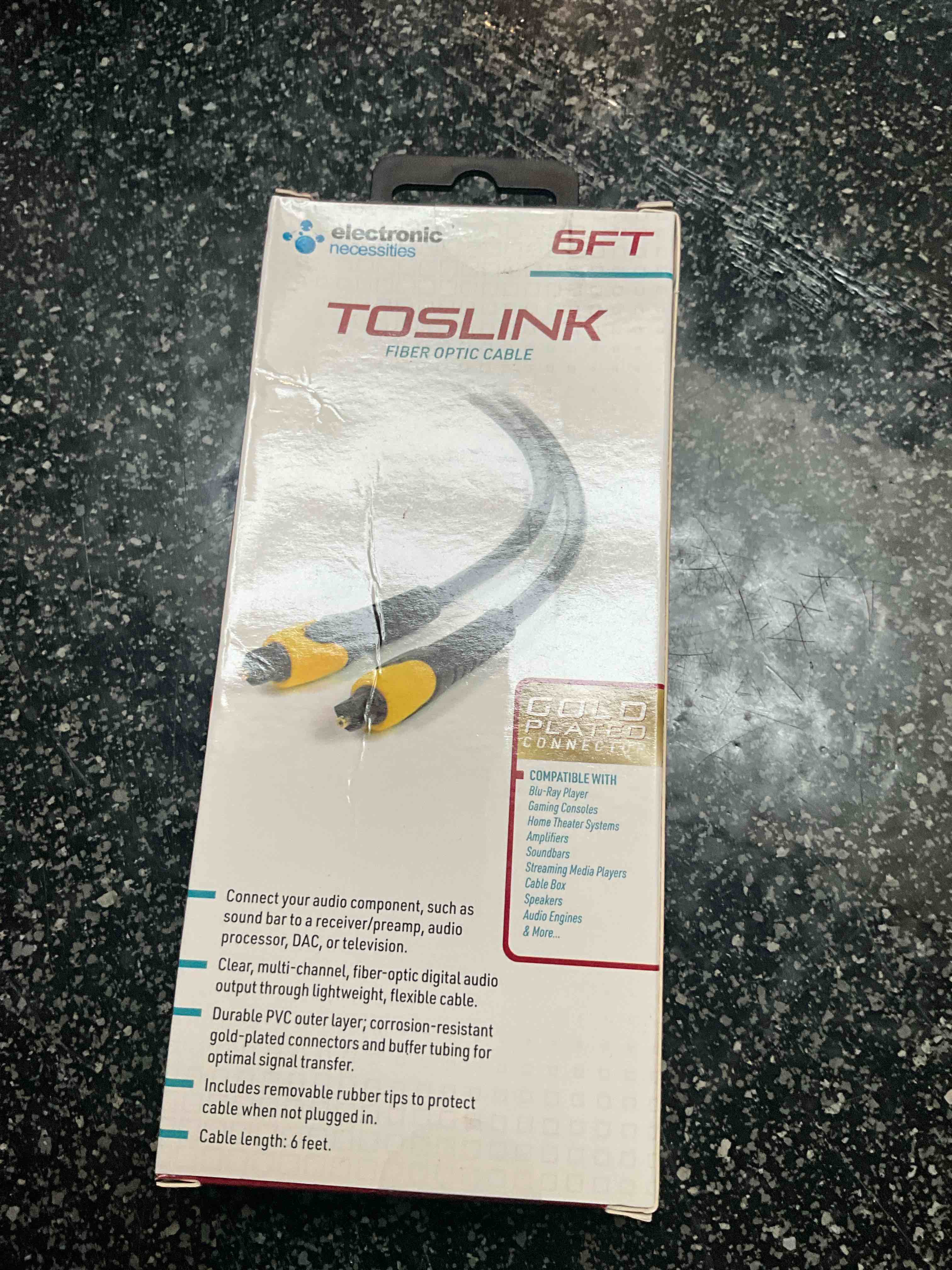 toslink - fiber optic cable - 6ft.