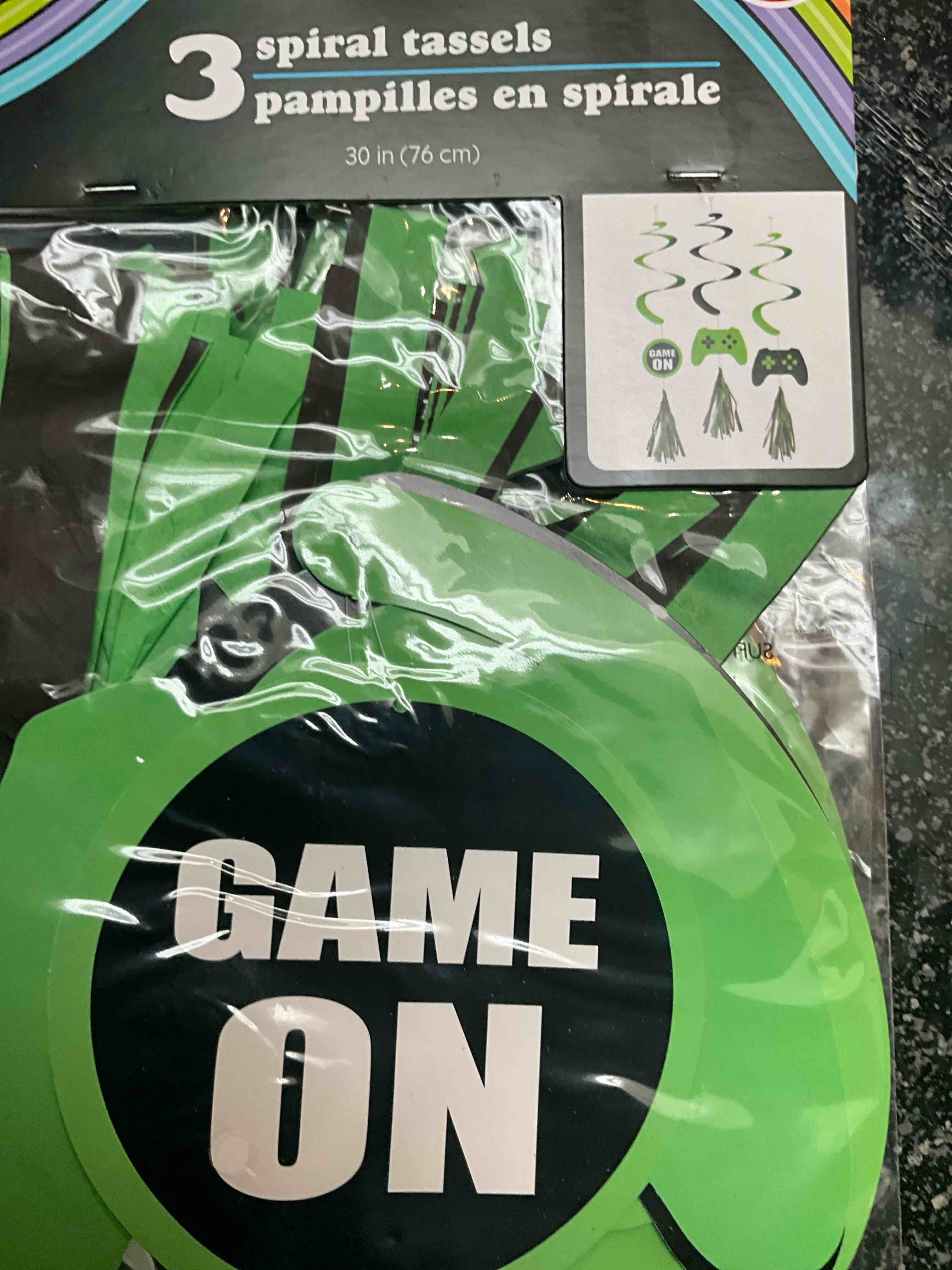 30in - Spiral Tassels - Controllers/Game On - 3 pack 