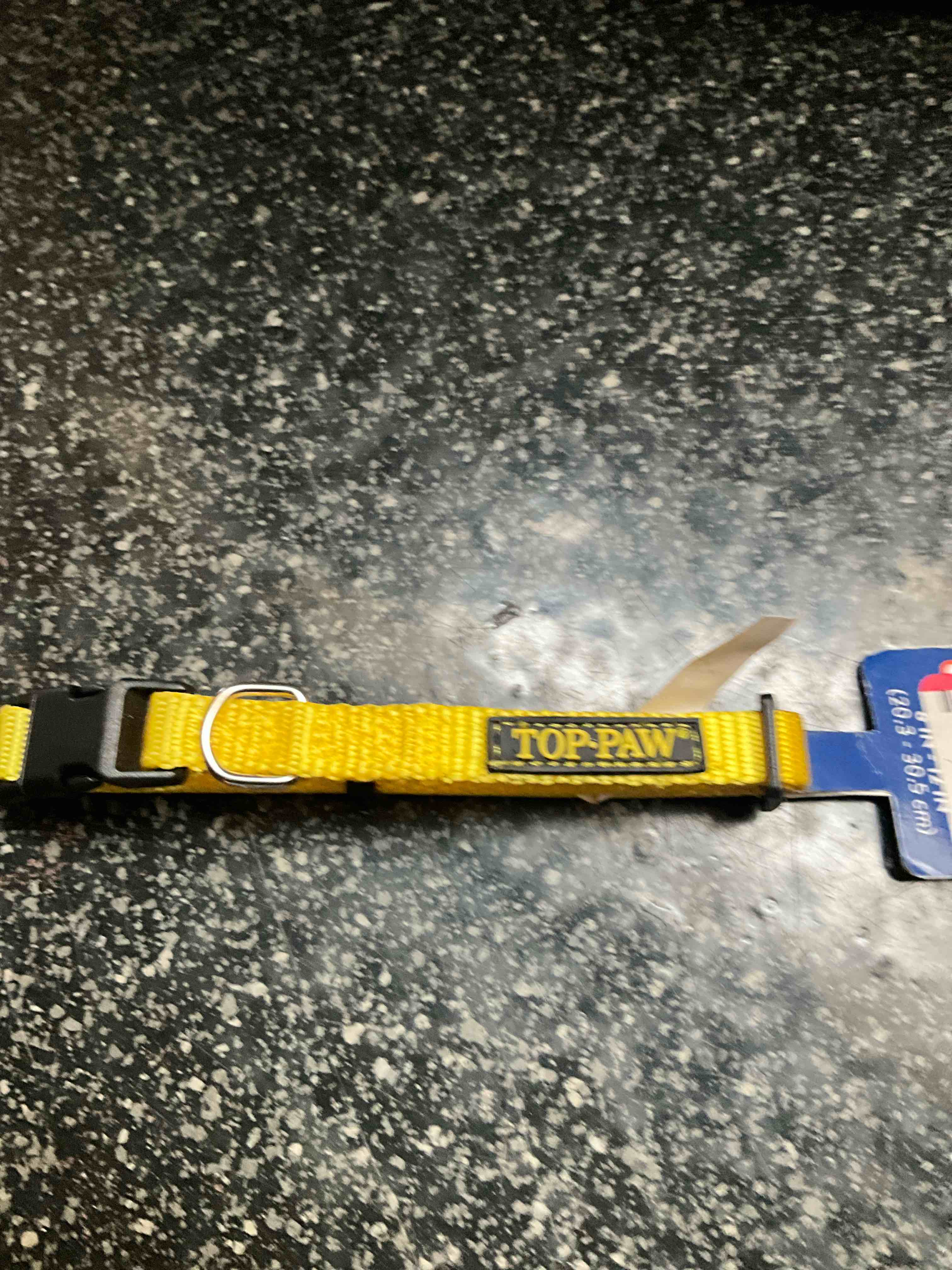 top paw - yellow - pet collar - size - xs