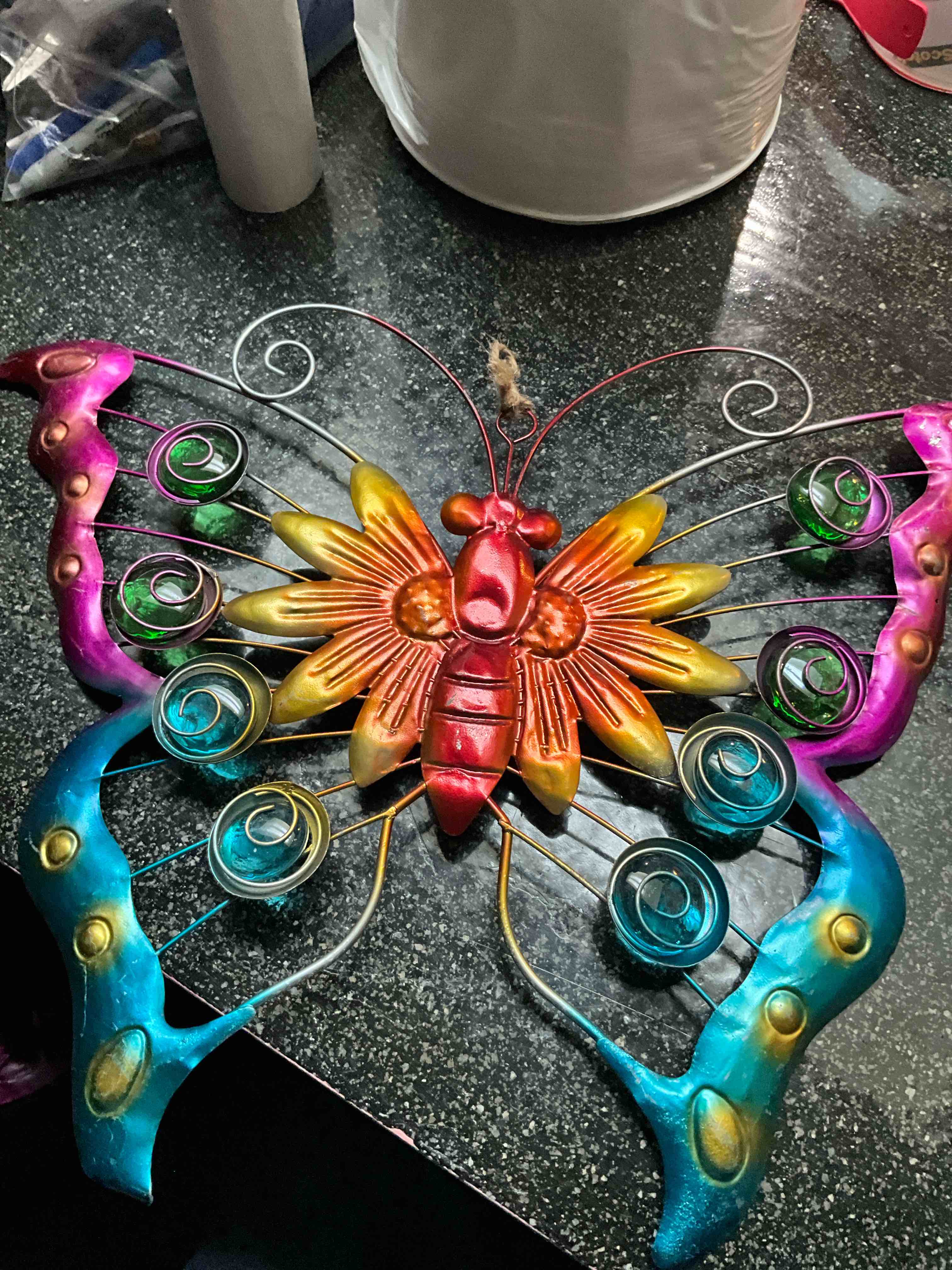 Metal Hanging Butterfly Decor 