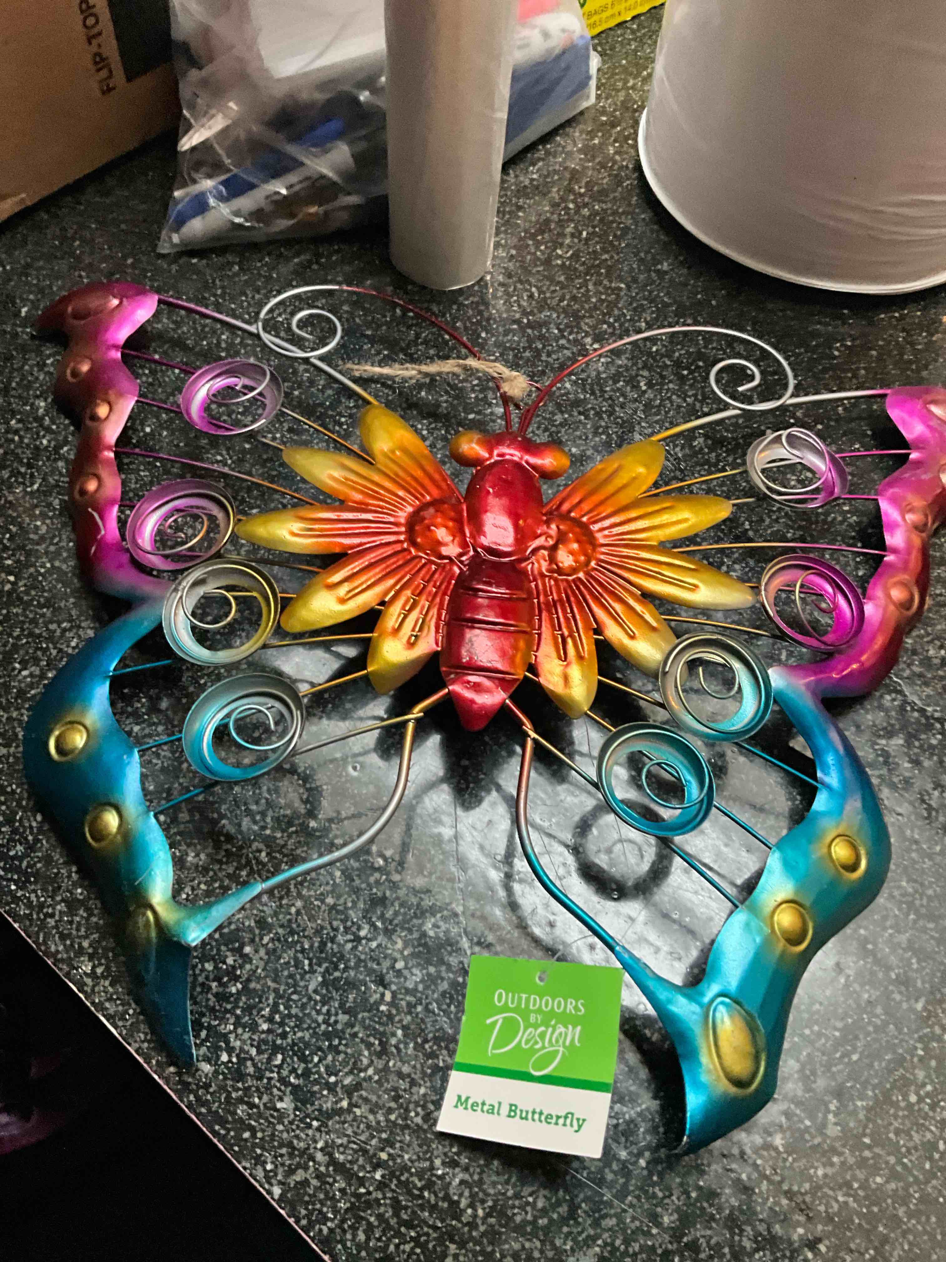 Metal Hanging Butterfly Decor 