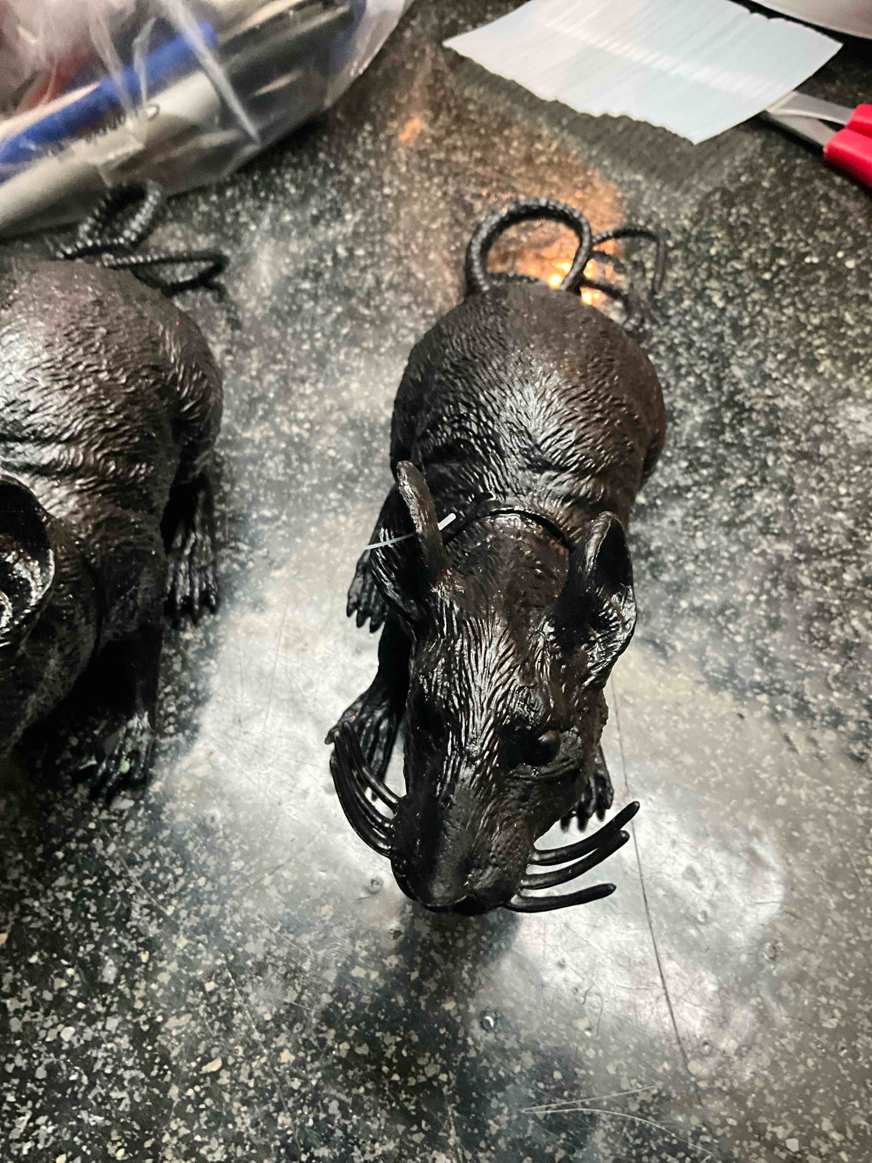 Large Black Rat Decorations 