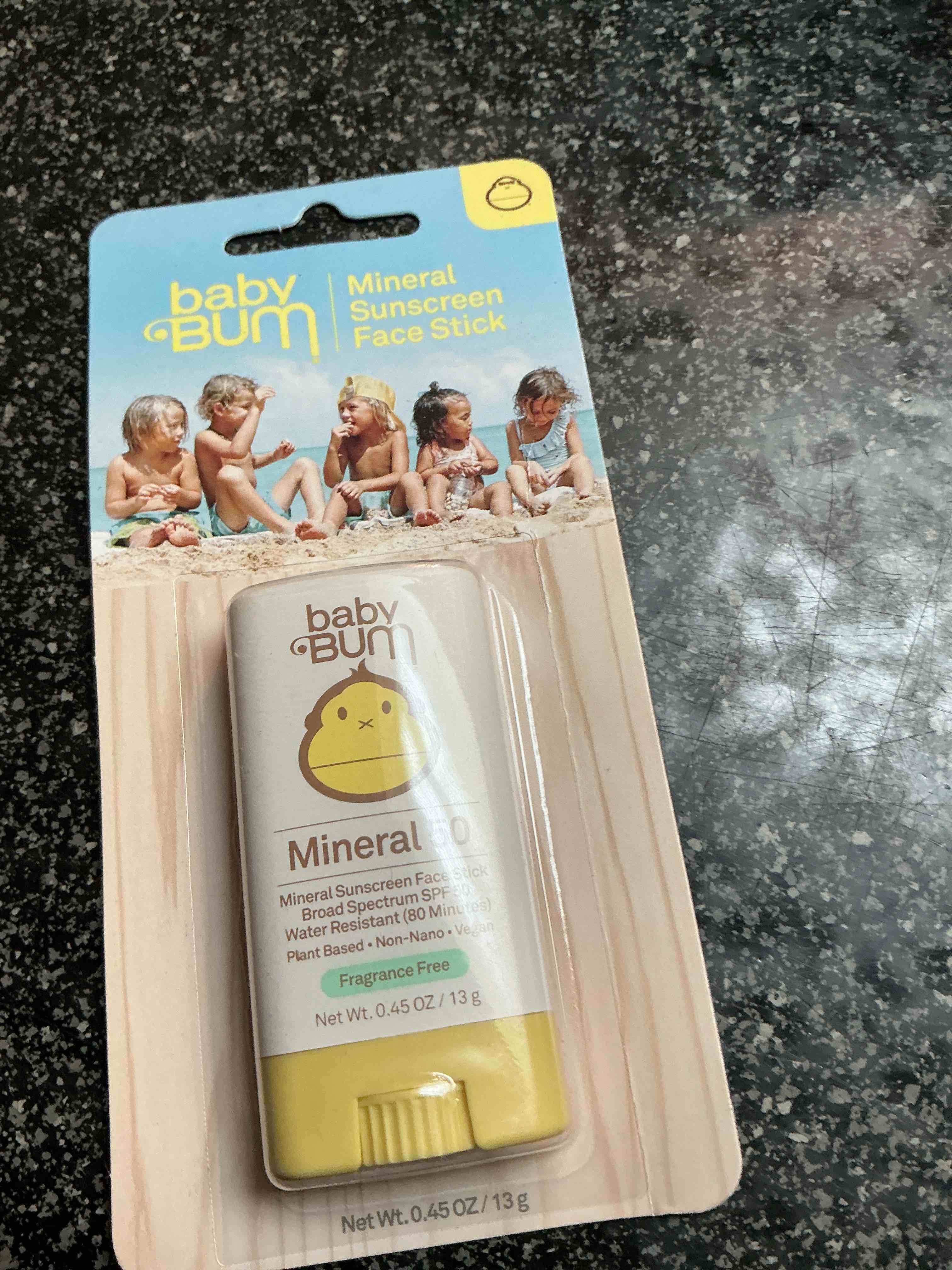 Baby Bum Mineral Sunscreen Face. Stick 0.45 Oz. Mineral 50 