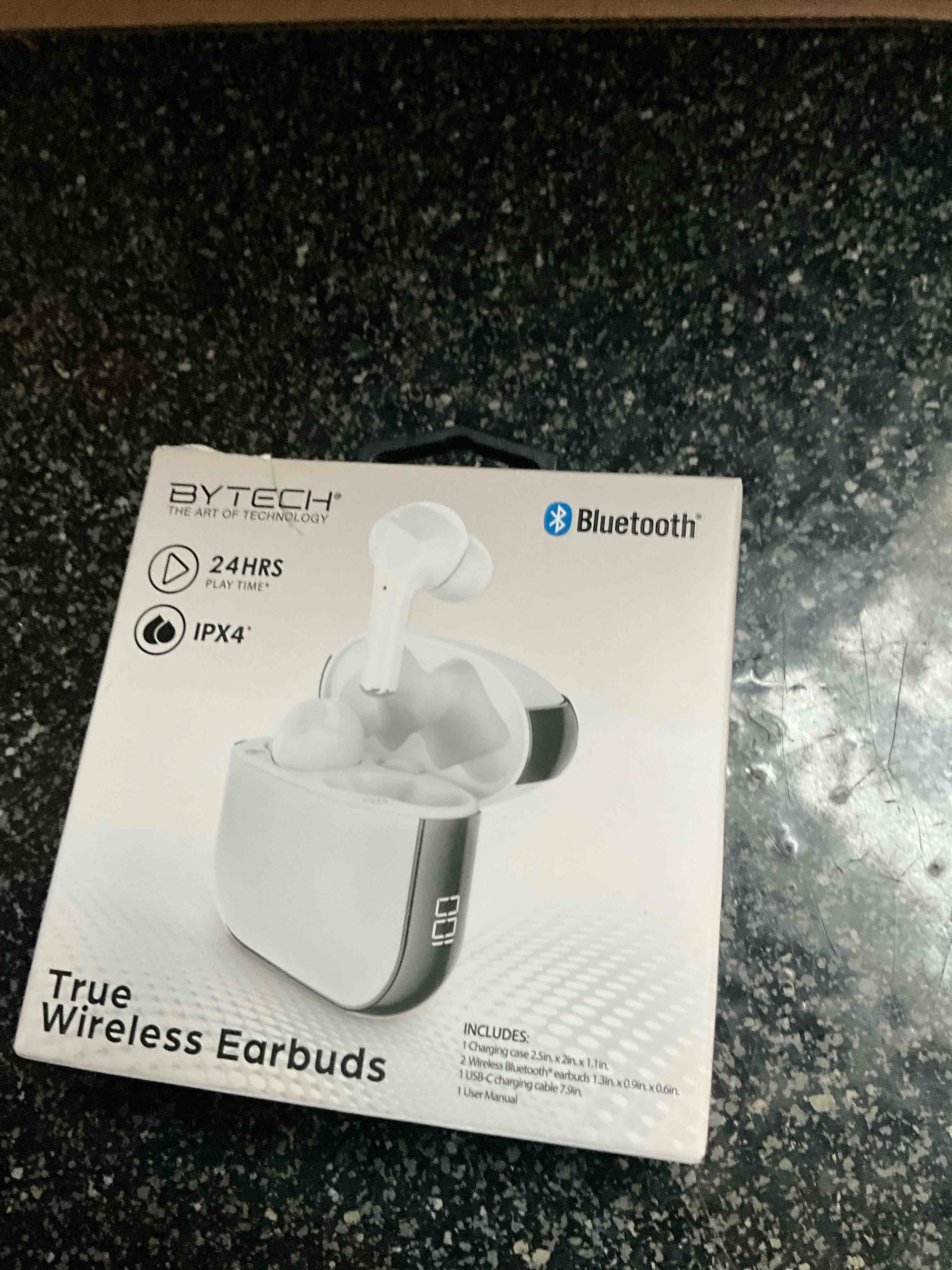 BYTECH - Bluetooth - True Wireless Earbuds - 24 hr Play Time - White 