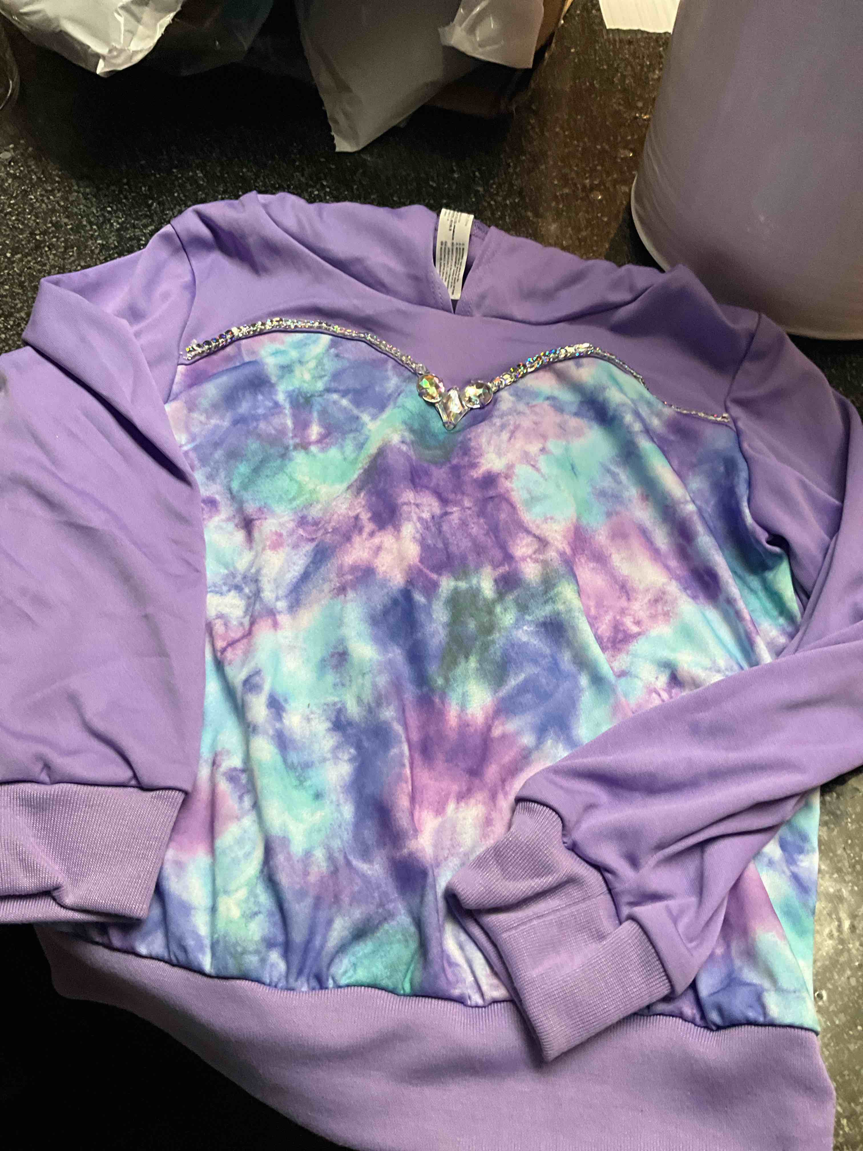 Girls - Long Sleeve Hooded Shirt - size - M 