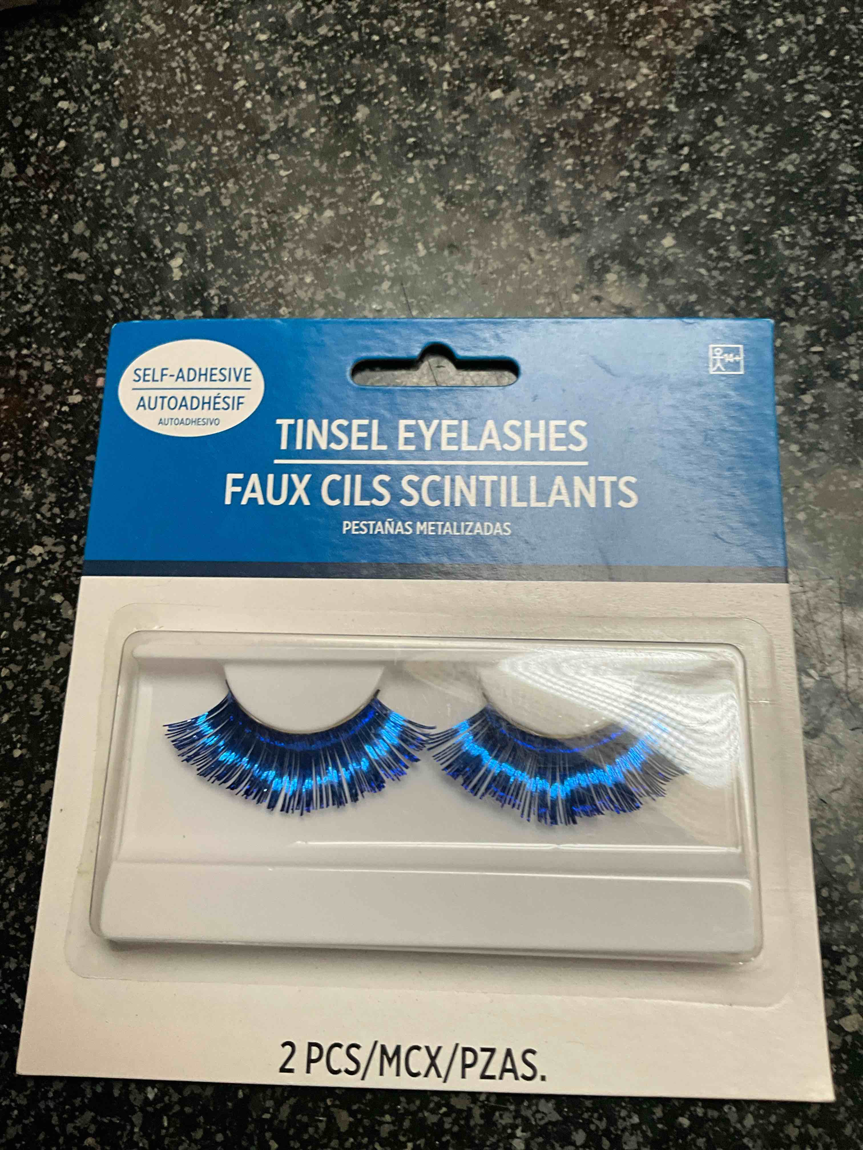 Blue - Tinsel - Eyelashes - Self Adhesive  