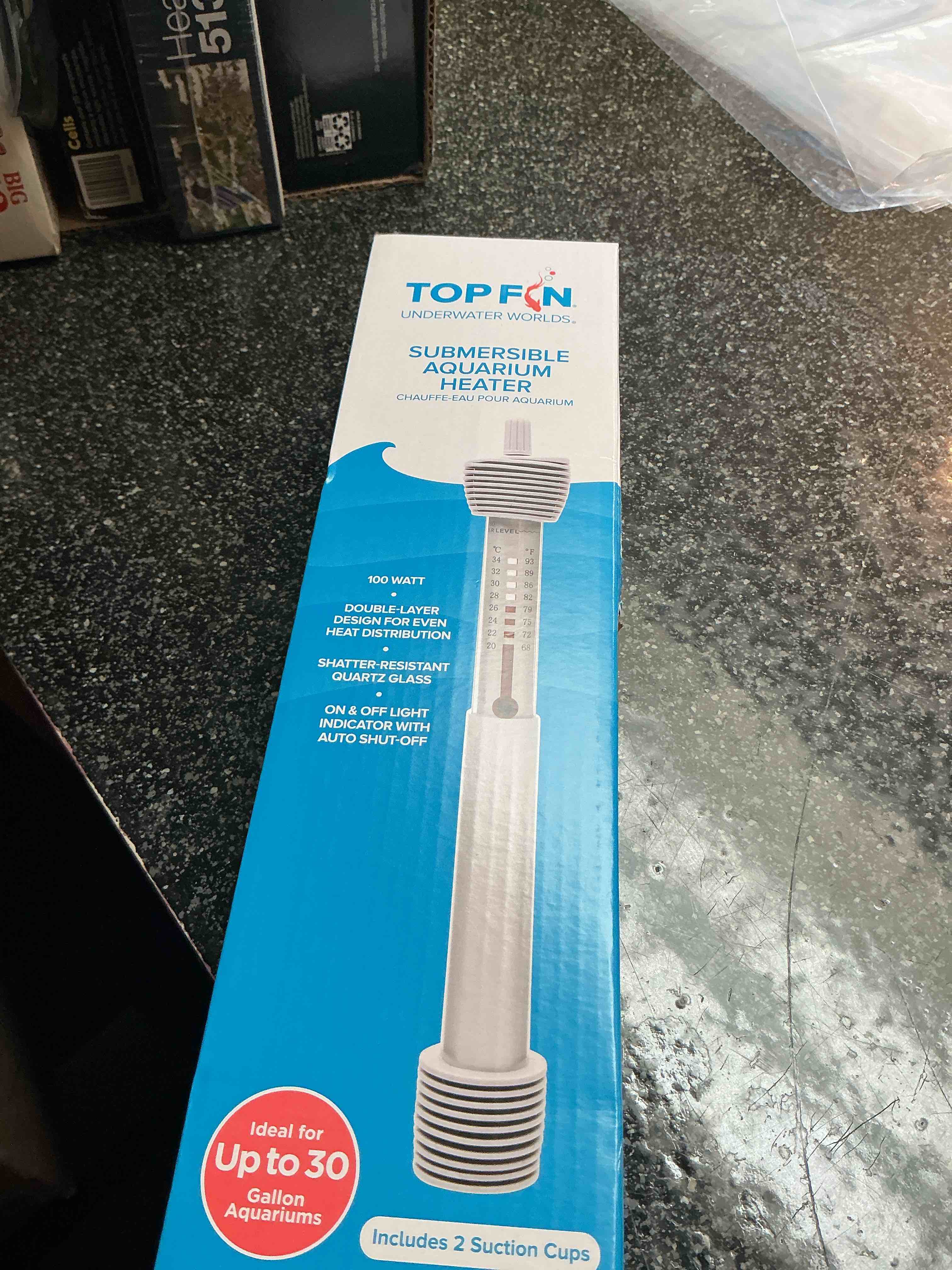 Top Fin Submersible Aquarium Heater Up To 30 Gallon