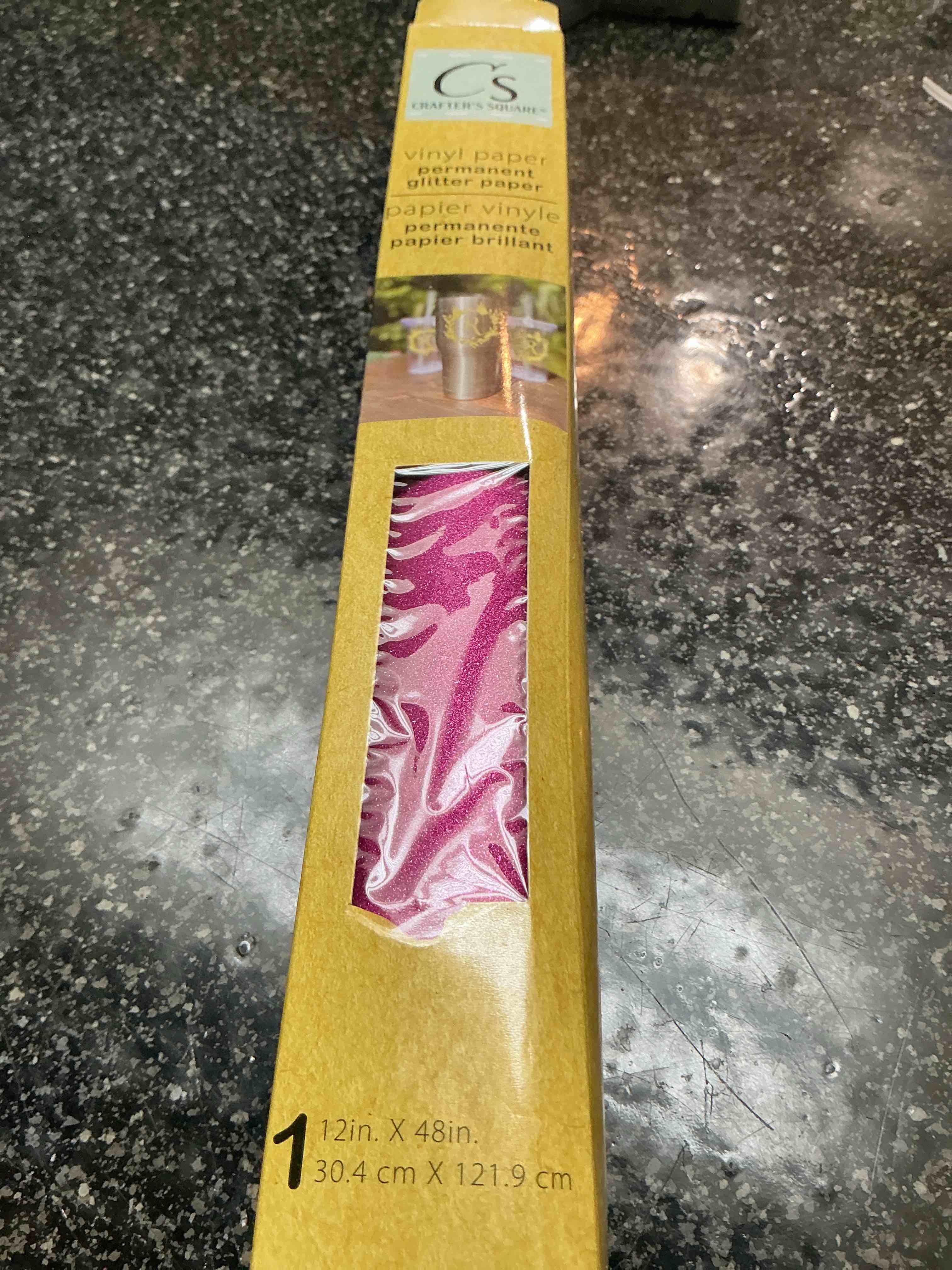 Crafters Square - Vinyl Paper - Permanent Glitter Paper - 12 x 48