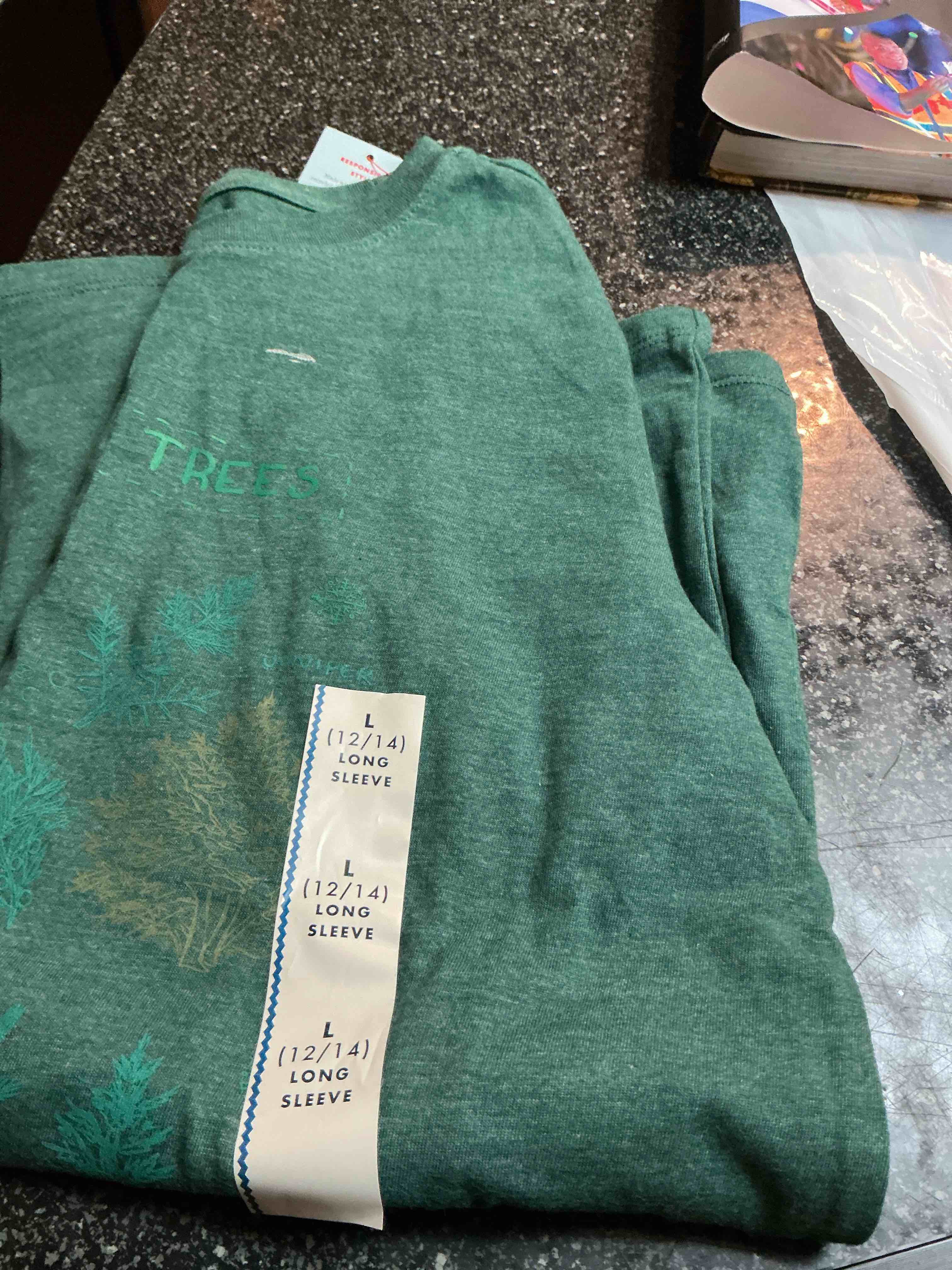 Catco Long Sleeve Green T-Shirt - Size L 