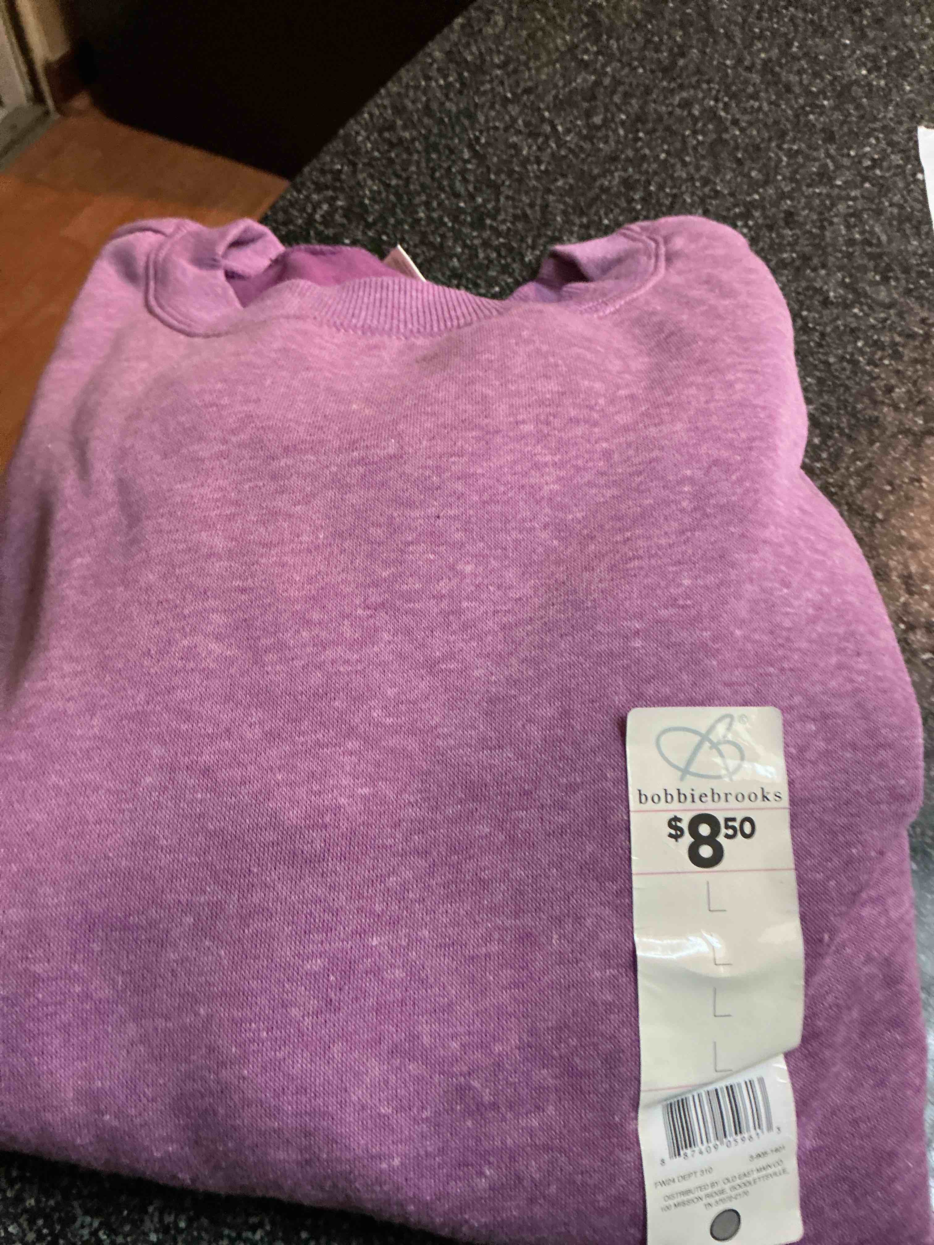 Bobbie Brooks Lavender Ladies   Sweat Shirt 