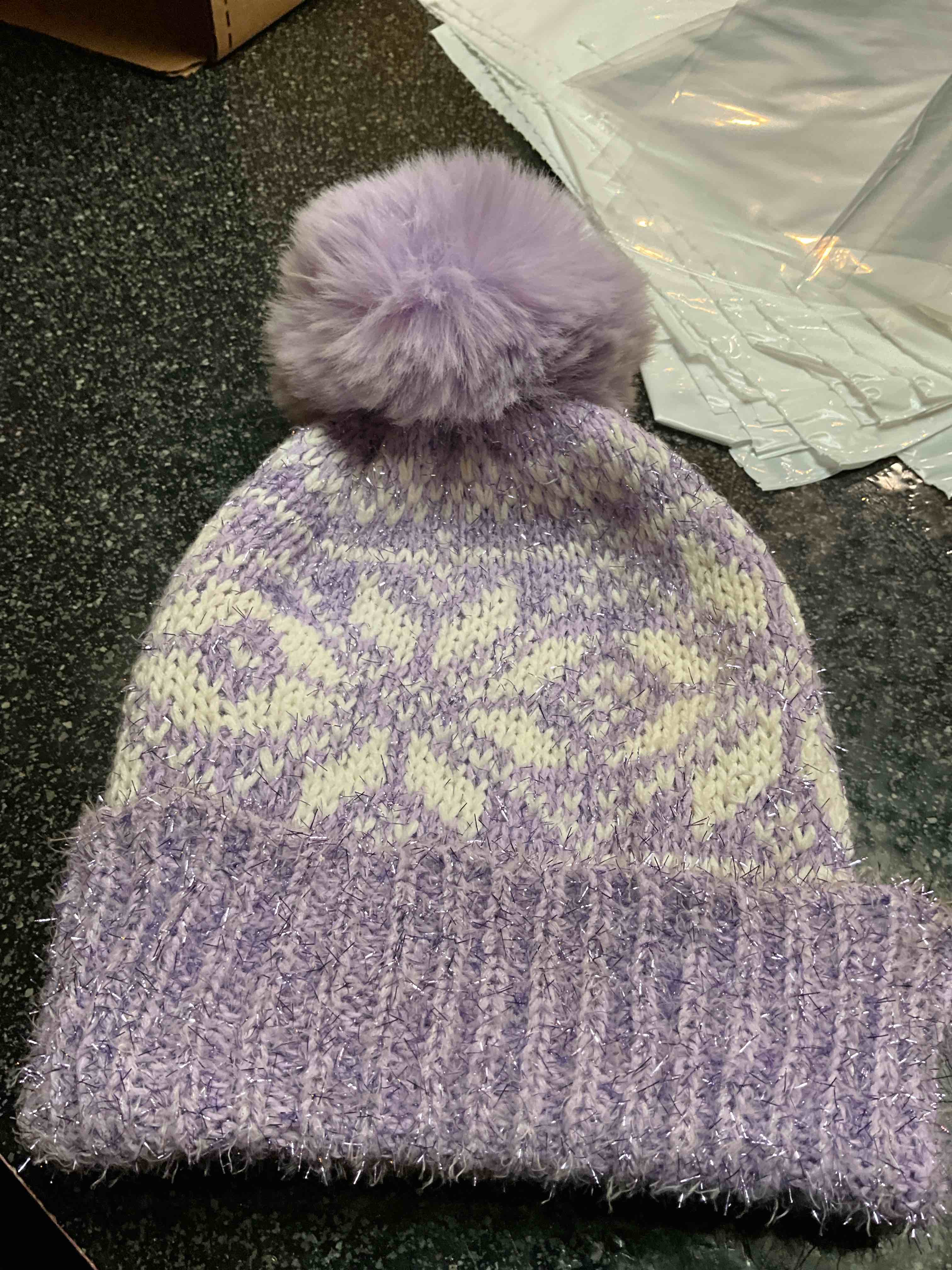 Purple/White - Winter Hat 