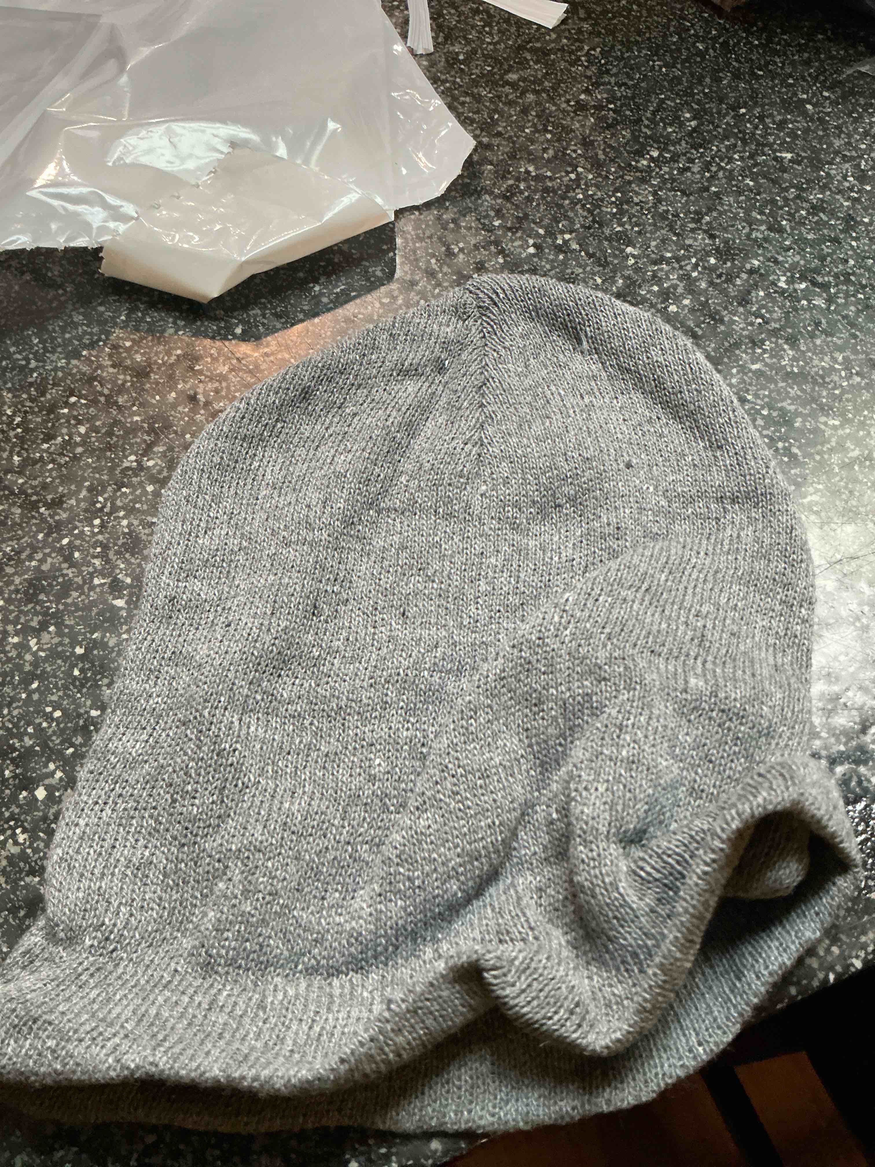 Ladies Hat Cuffed Beanie Grey 