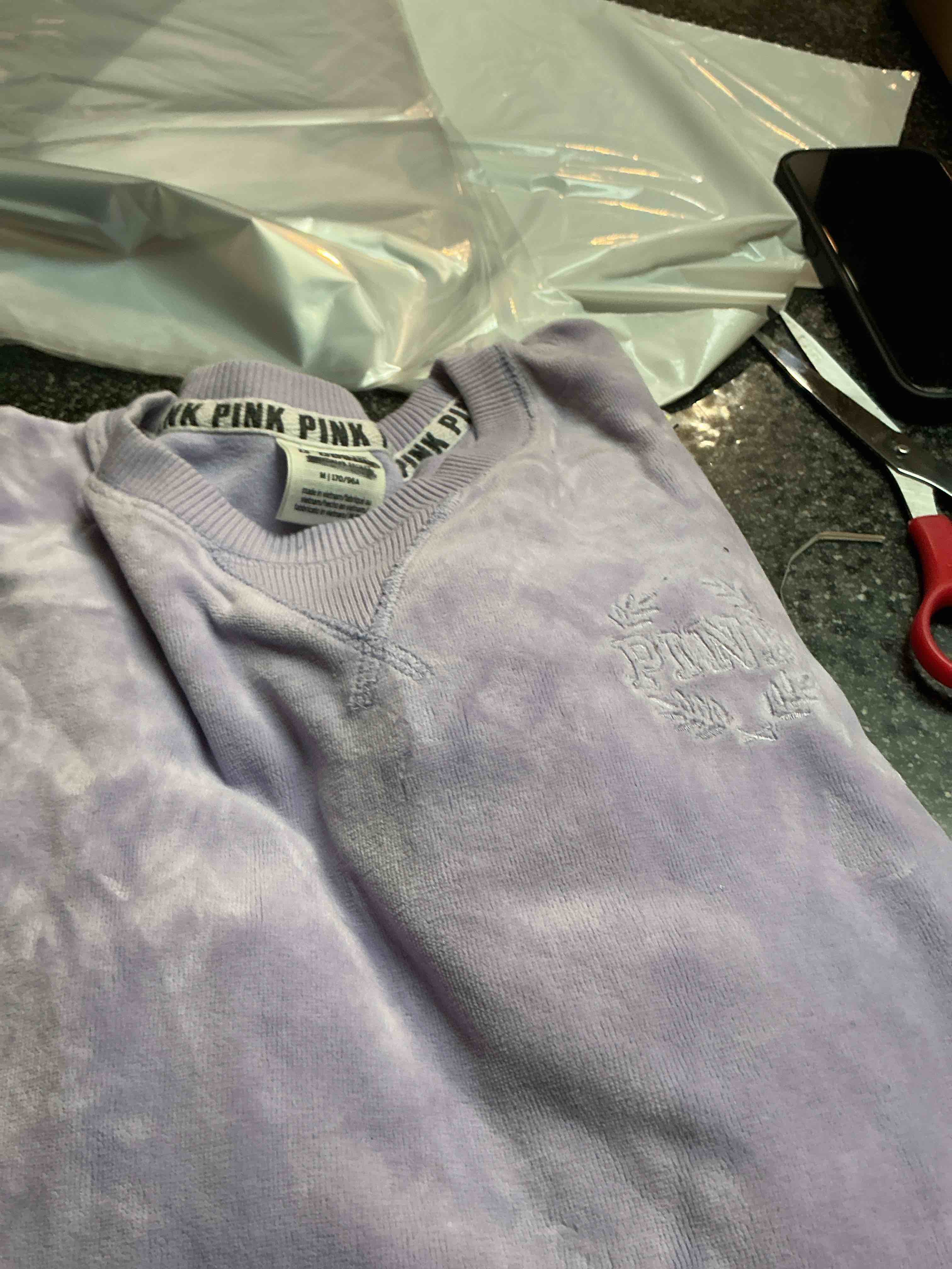 VS Pink Lavender Sweat Shirt Size  M 