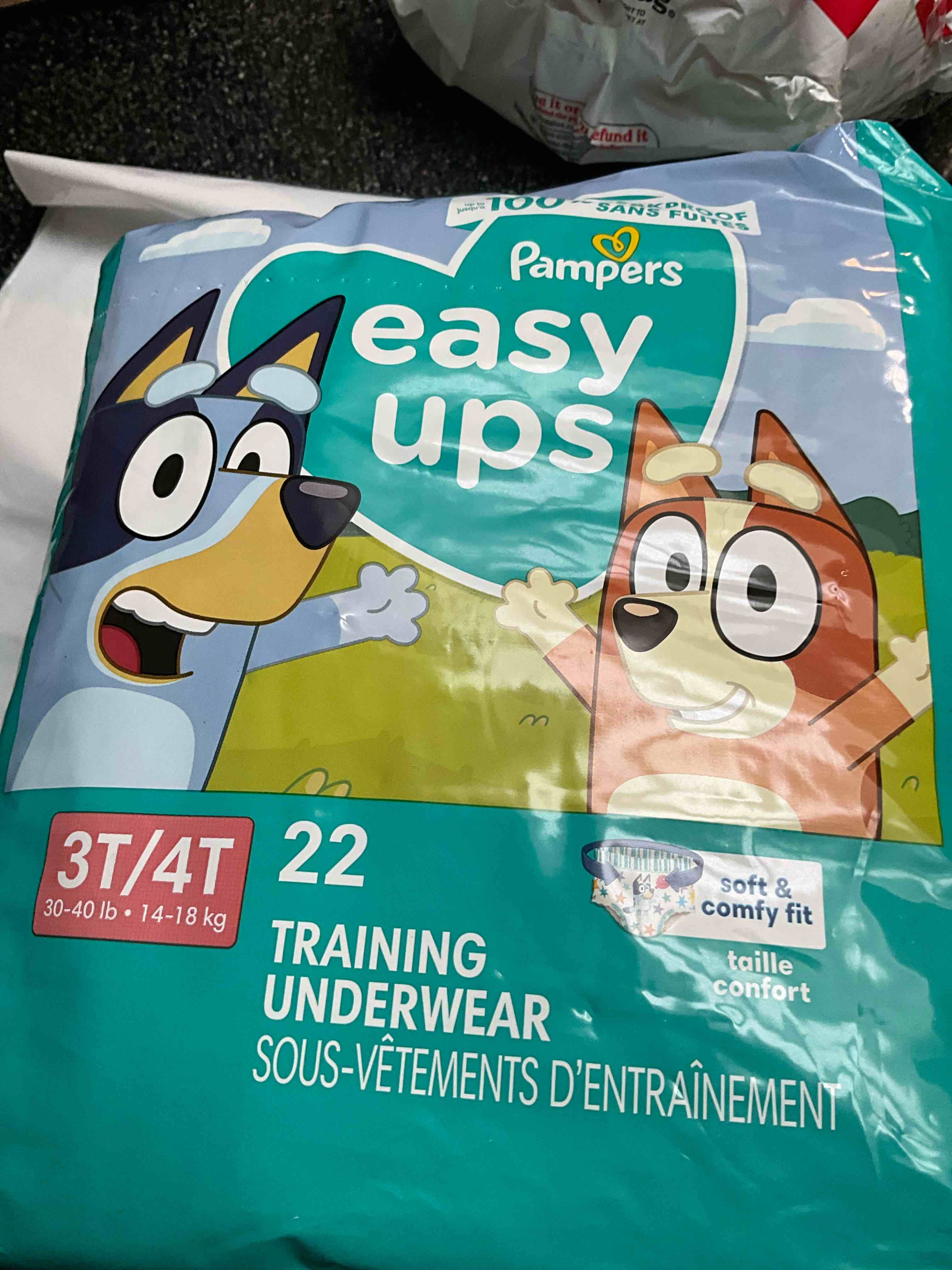 Pampers Training Pants - Easy Ups Boys & Girls Bluey - Size 3T-4T, 22 Count, Children's Potty Underwear (Packaging May Vary)